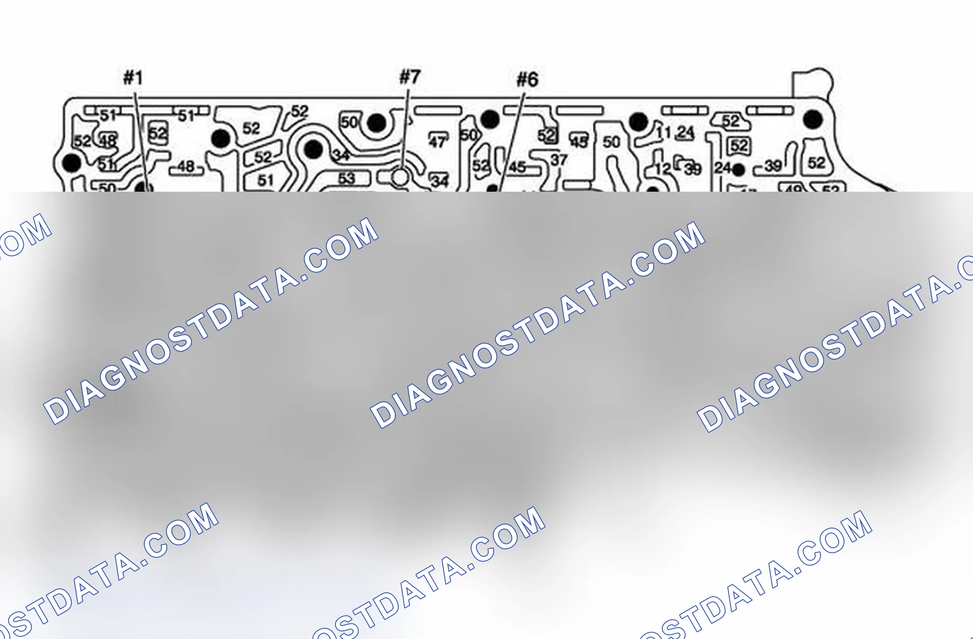 Scheme 76: Control Valve Upper Body Assembly - Bottom Channel Plate Side