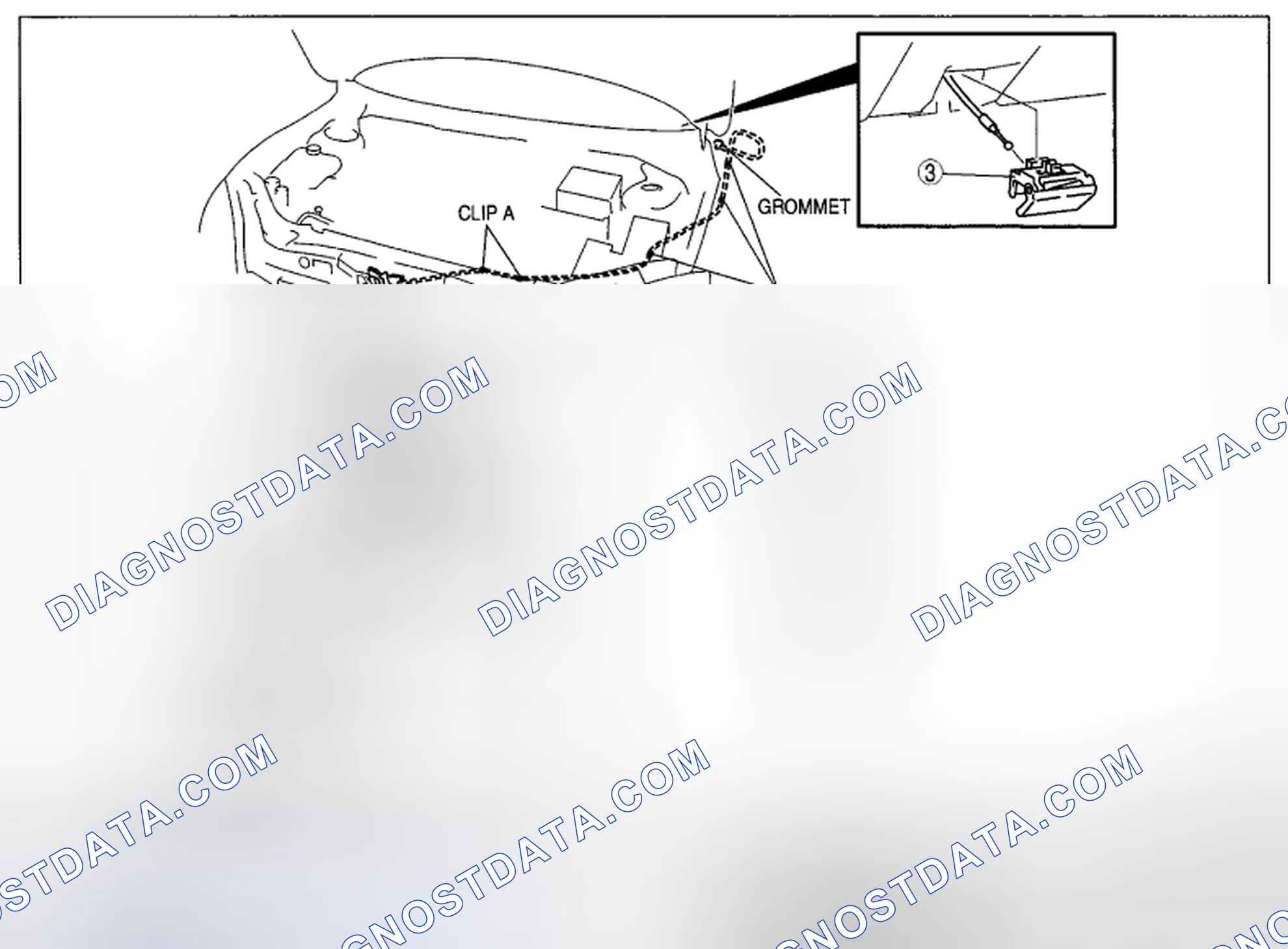 Scheme 14: HOOD LATCH AND HOOD RELEASE LEVER REMOVAL/INSTALLATION