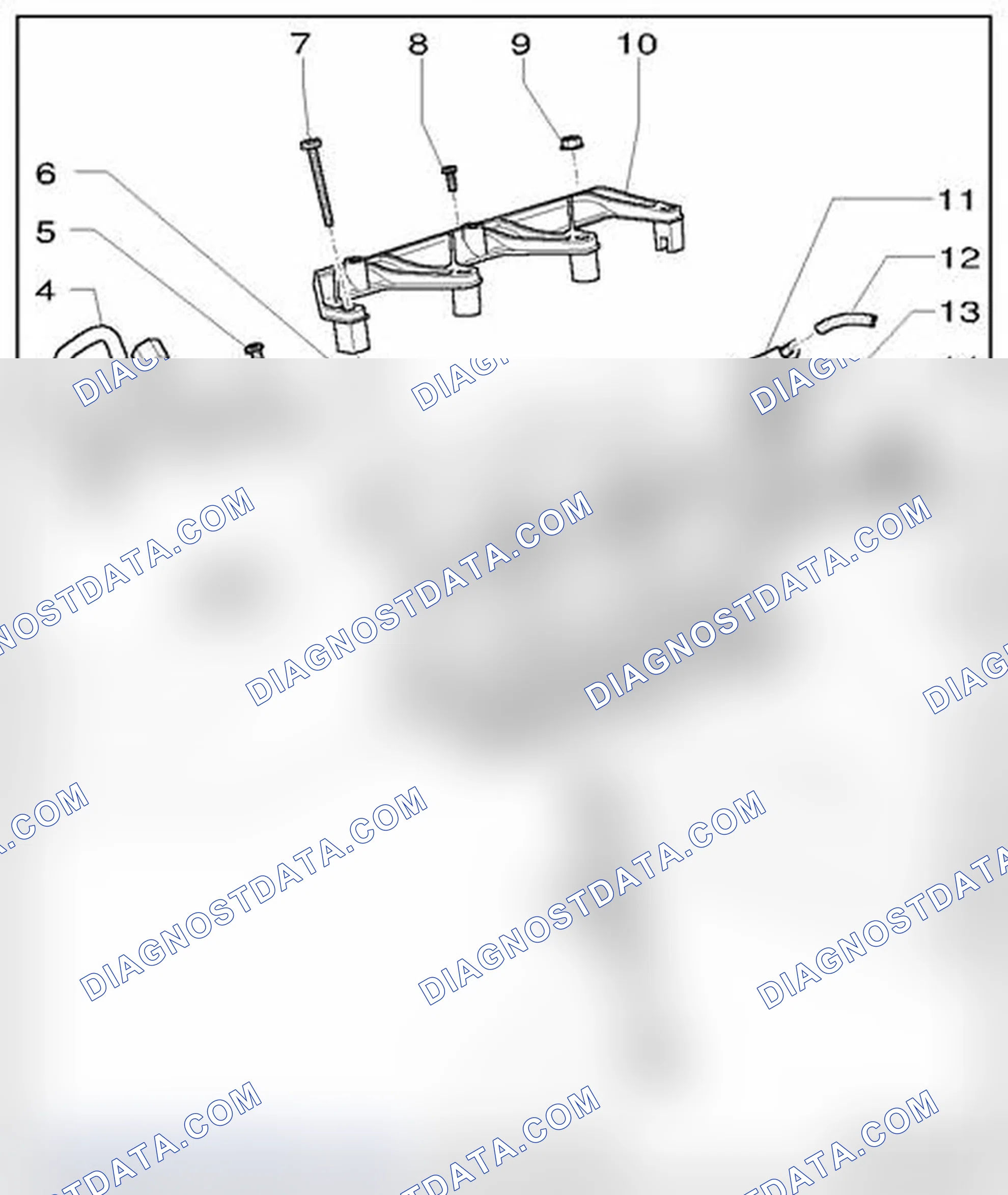 Scheme 746: Intake manifold lower-part, component overview