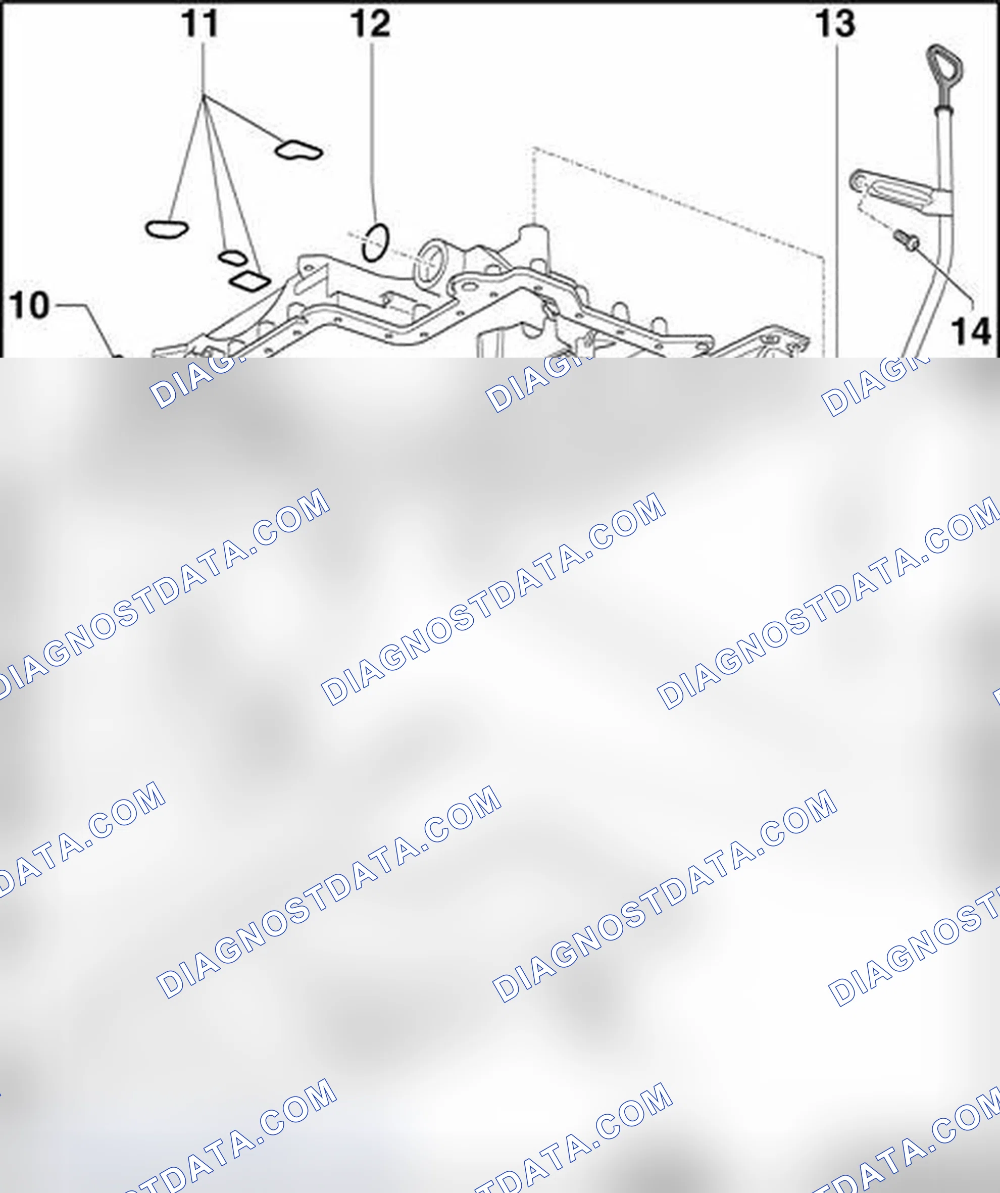 Scheme 586: Upper section of oil pan, component overview
