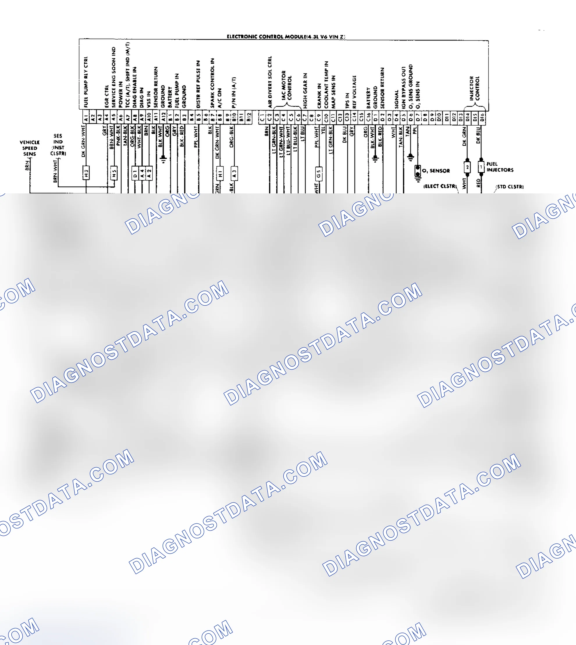 Scheme 157: "M" Series: Astro & Safari (4.3L) Wiring Diagram