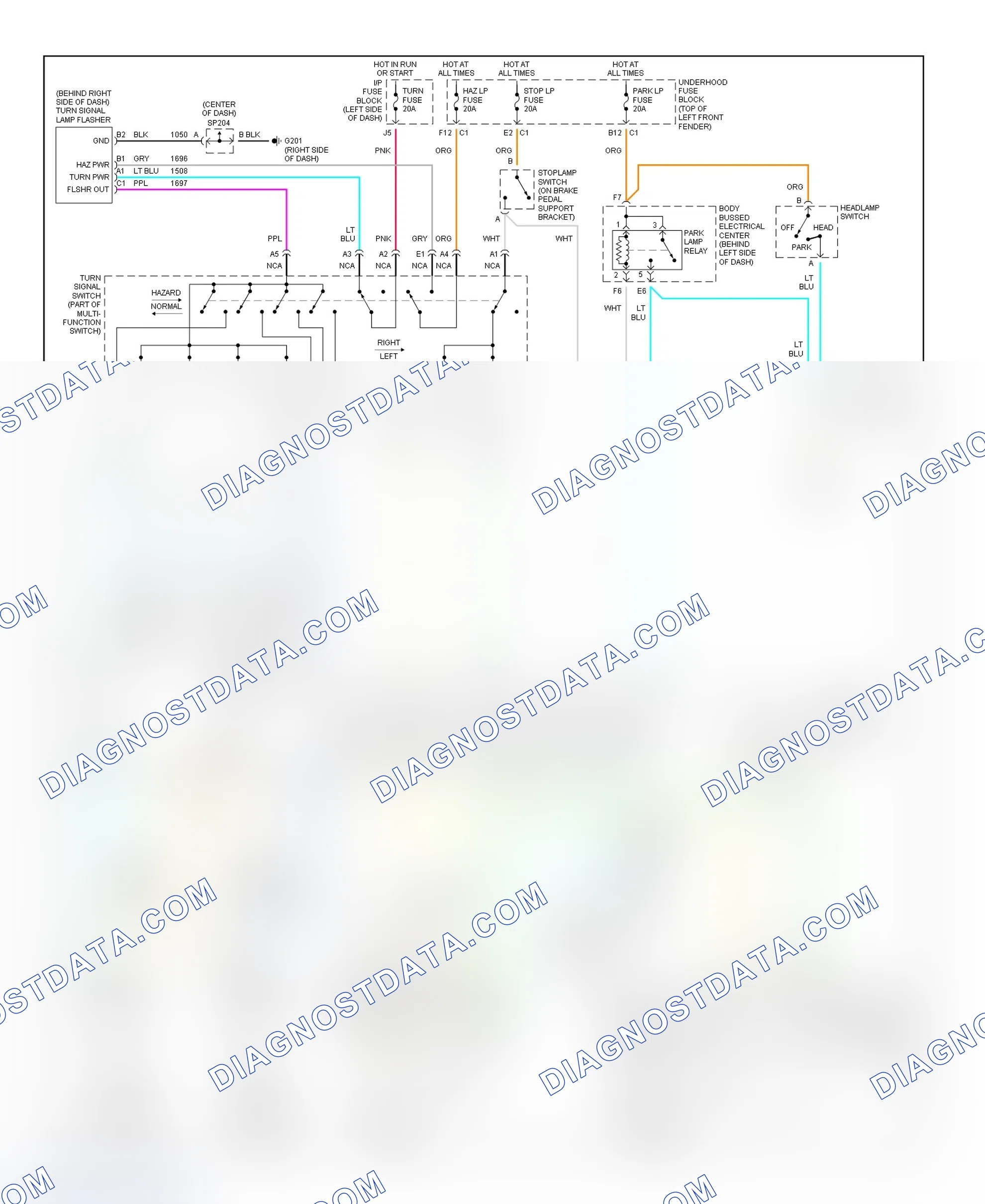 Scheme 4: Exterior Lights Wiring Diagram (Blazer, Bravada, Envoy & Jimmy)