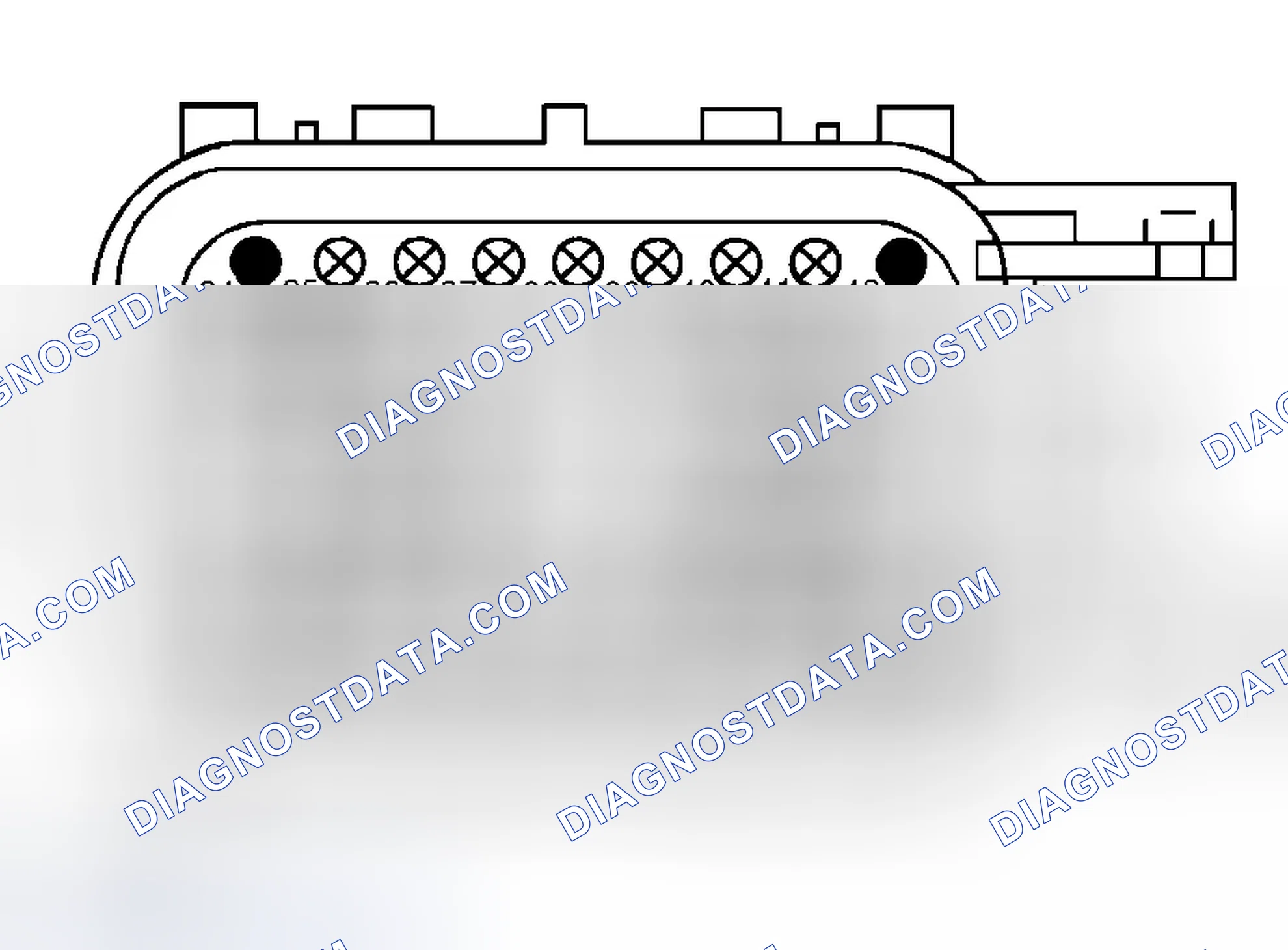 Scheme 127: Engine Wiring Harness 42-Pin Connector Terminals