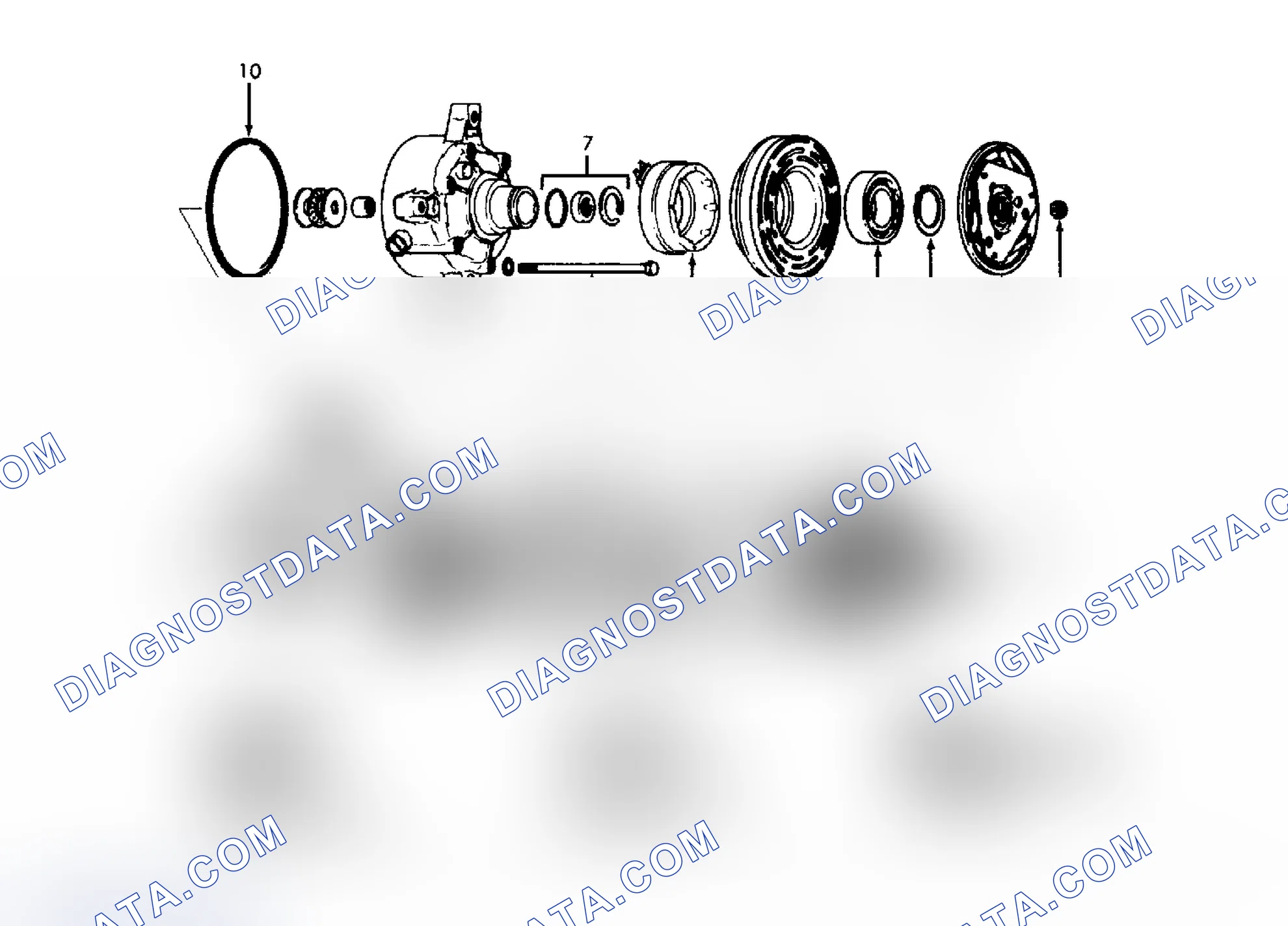 Scheme 7: Exploded View of Harrison V5 5-Cylinder Compressor