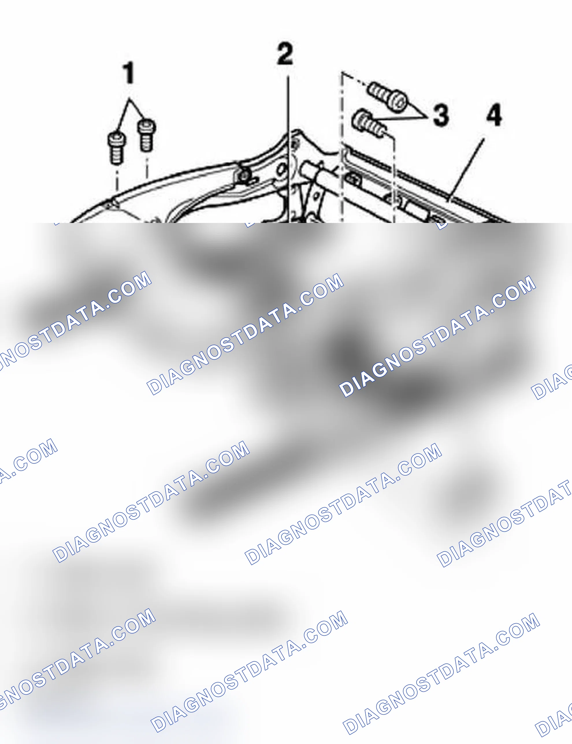 Scheme 53: Front seat with faulty forward and backward seat adjustment motor or defective control unit, removin