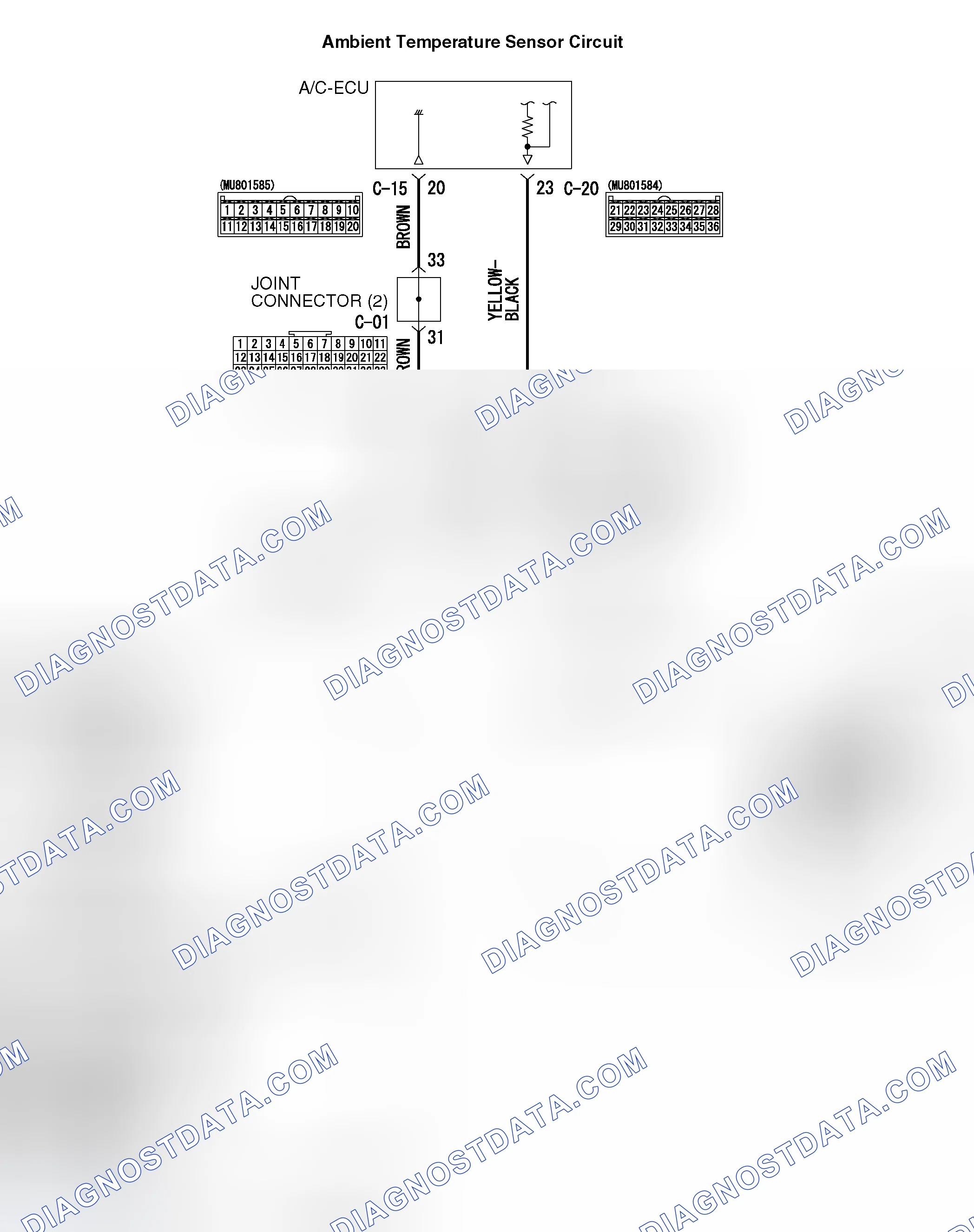 Scheme 37: DTC B1012: AMBIENT AIR TEMPERATURE SENSOR SYSTEM (OPEN CIRCUIT)