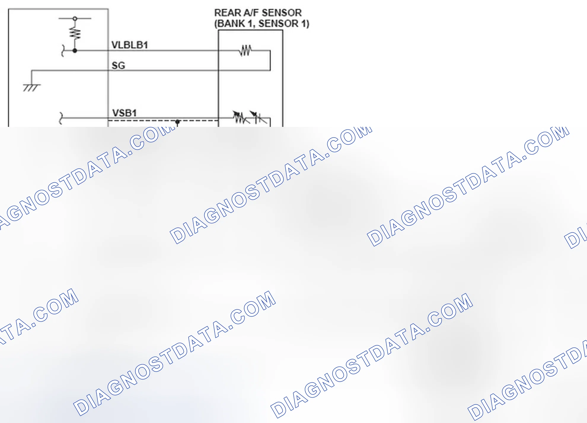 Scheme 312: Rear Air/Fuel Ratio (A/F) Sensor (Bank 1, Sensor 1) - Circuit Diagram