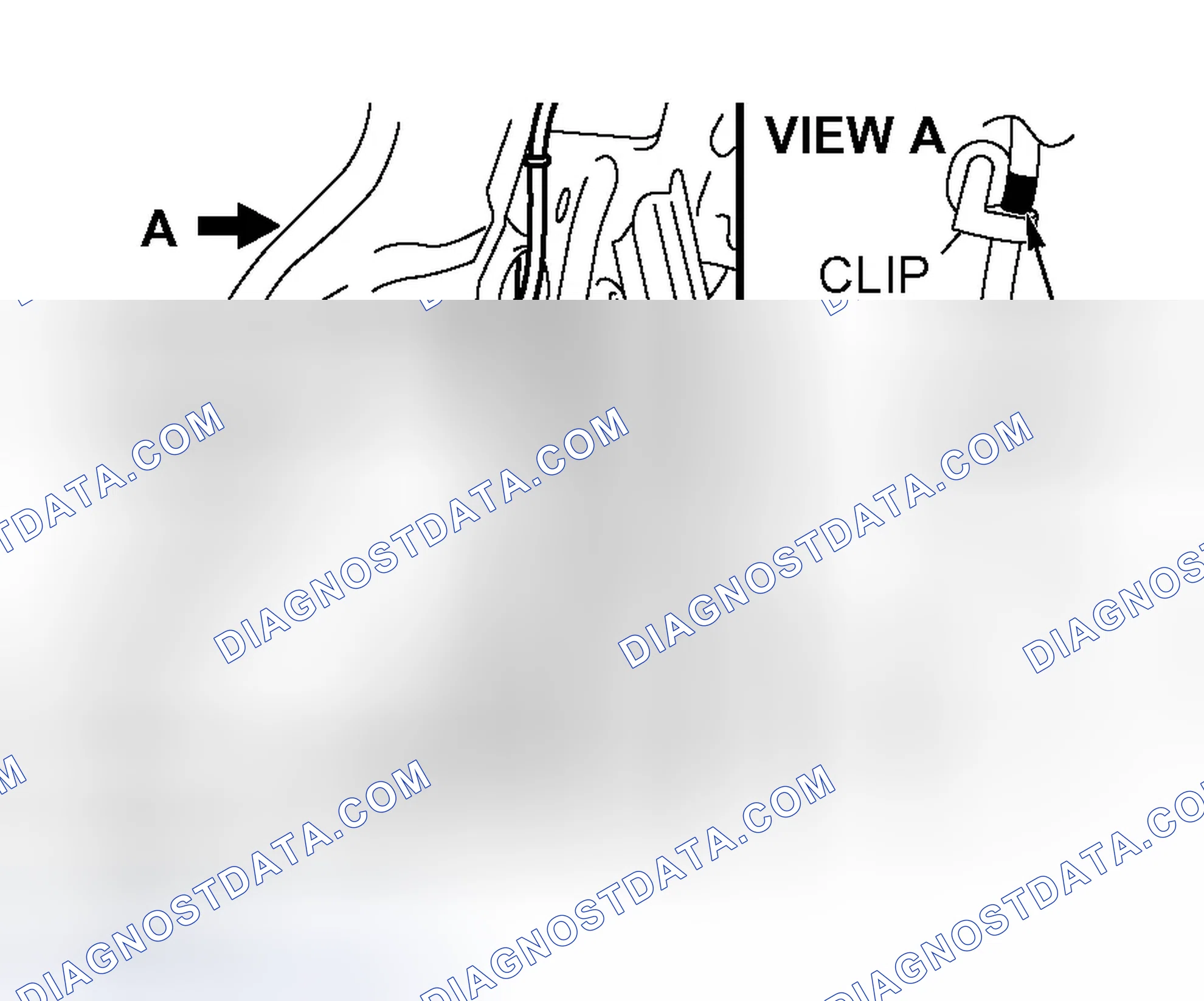 Scheme 21: >> B << REAR WASHER HOSE INSTALLATION