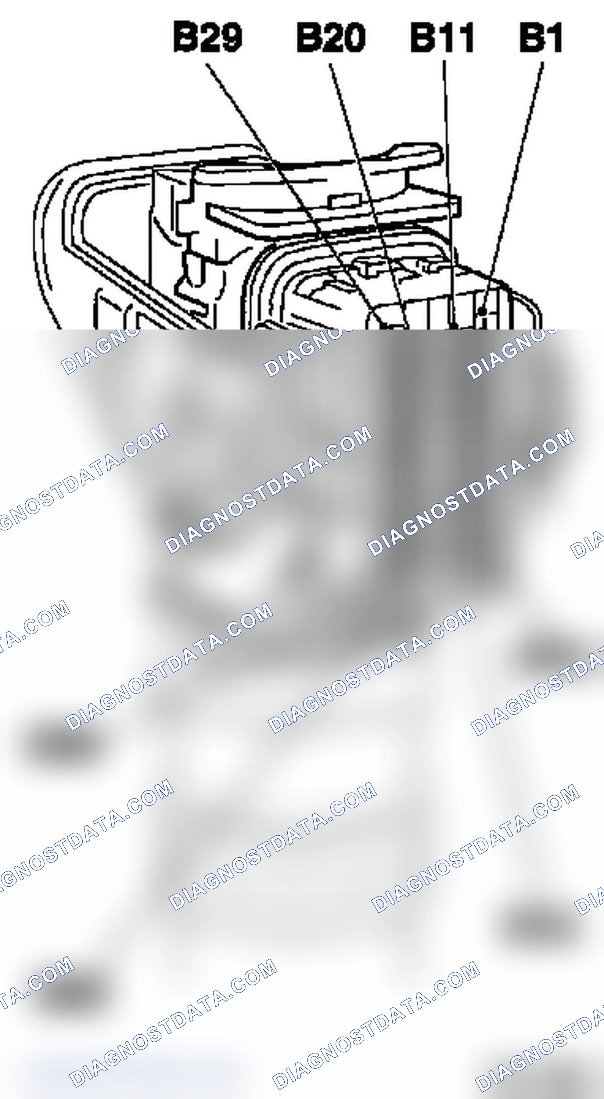 Terminal Assignment, Engine Control Unit Wiring Harness, Instrument Panel