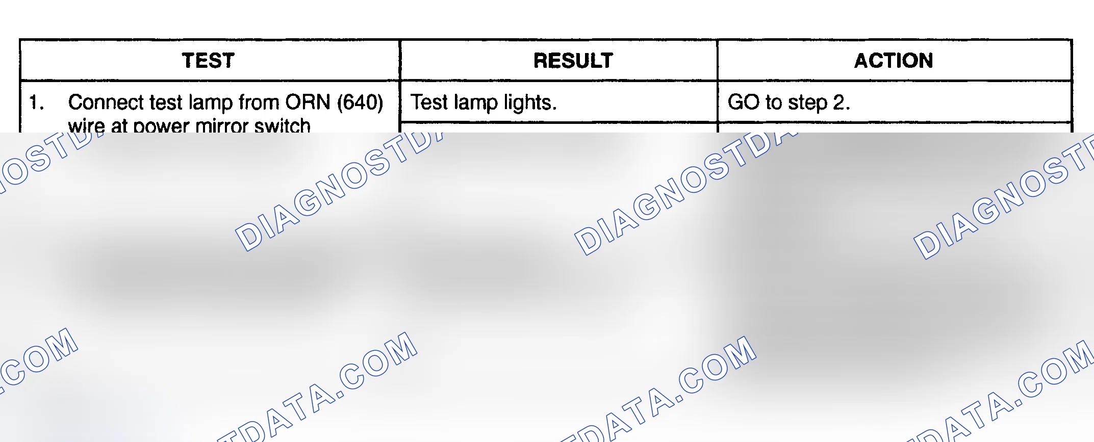 Scheme 4: TEST A: BOTH POWER MIRRORS DO NOT OPERATE