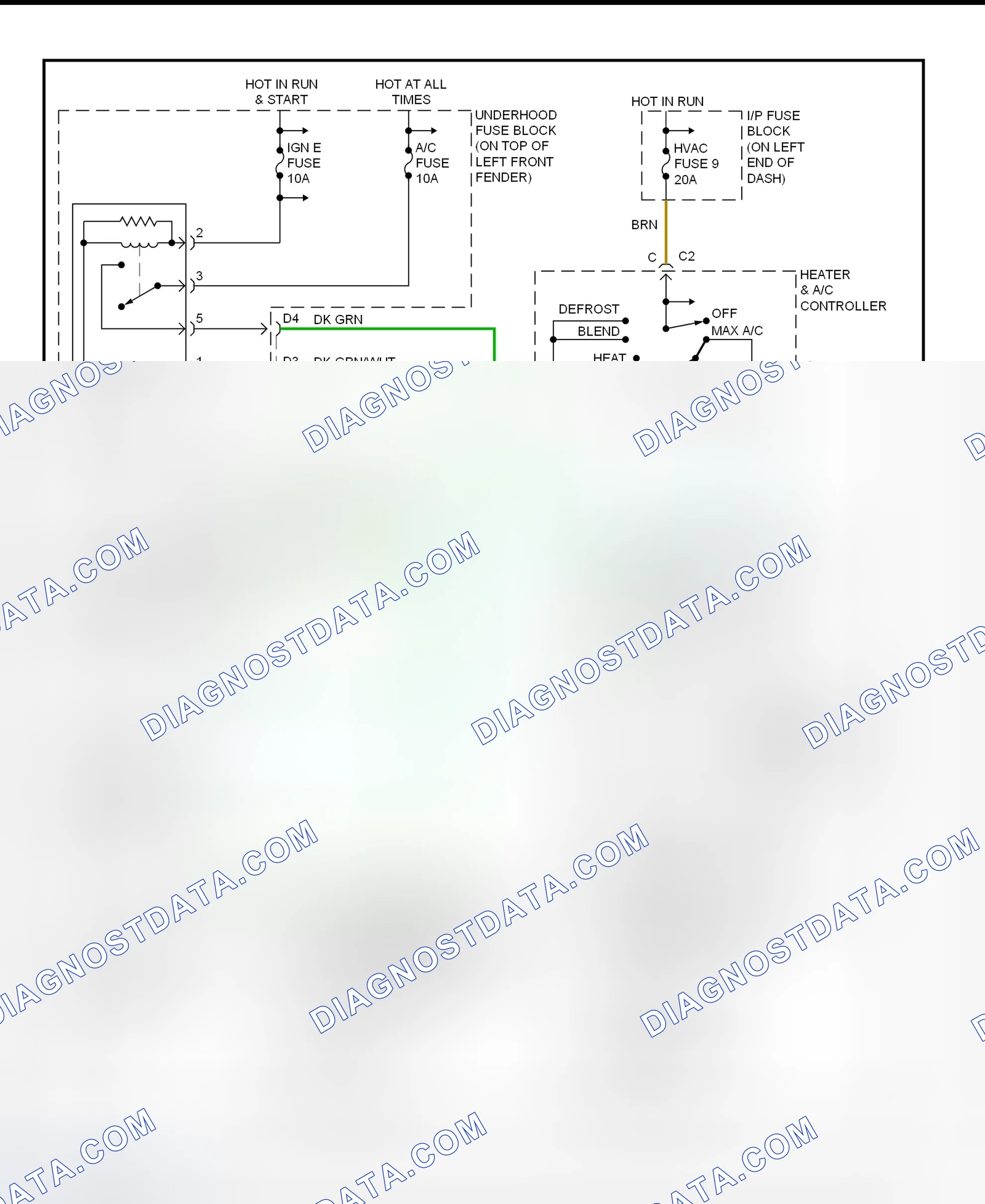 Scheme 3: A/C Compressor Clutch Control Circuit Wiring Diagram (Blazer, Jimmy, Sonoma & S10 Pickup - With Manual A/C-Heater System & 4.3L VINs W & X Engine)