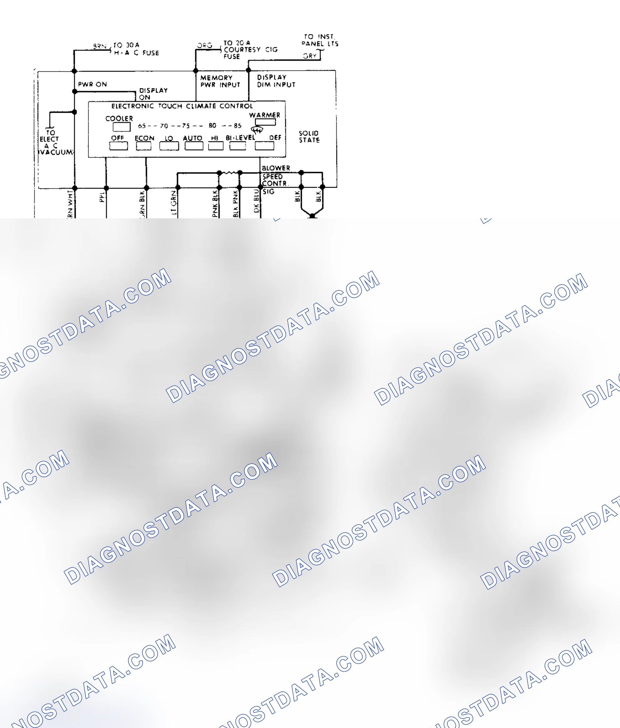 Scheme 21: Skyhawk Electronic Touch Climate Control Wiring Diagram