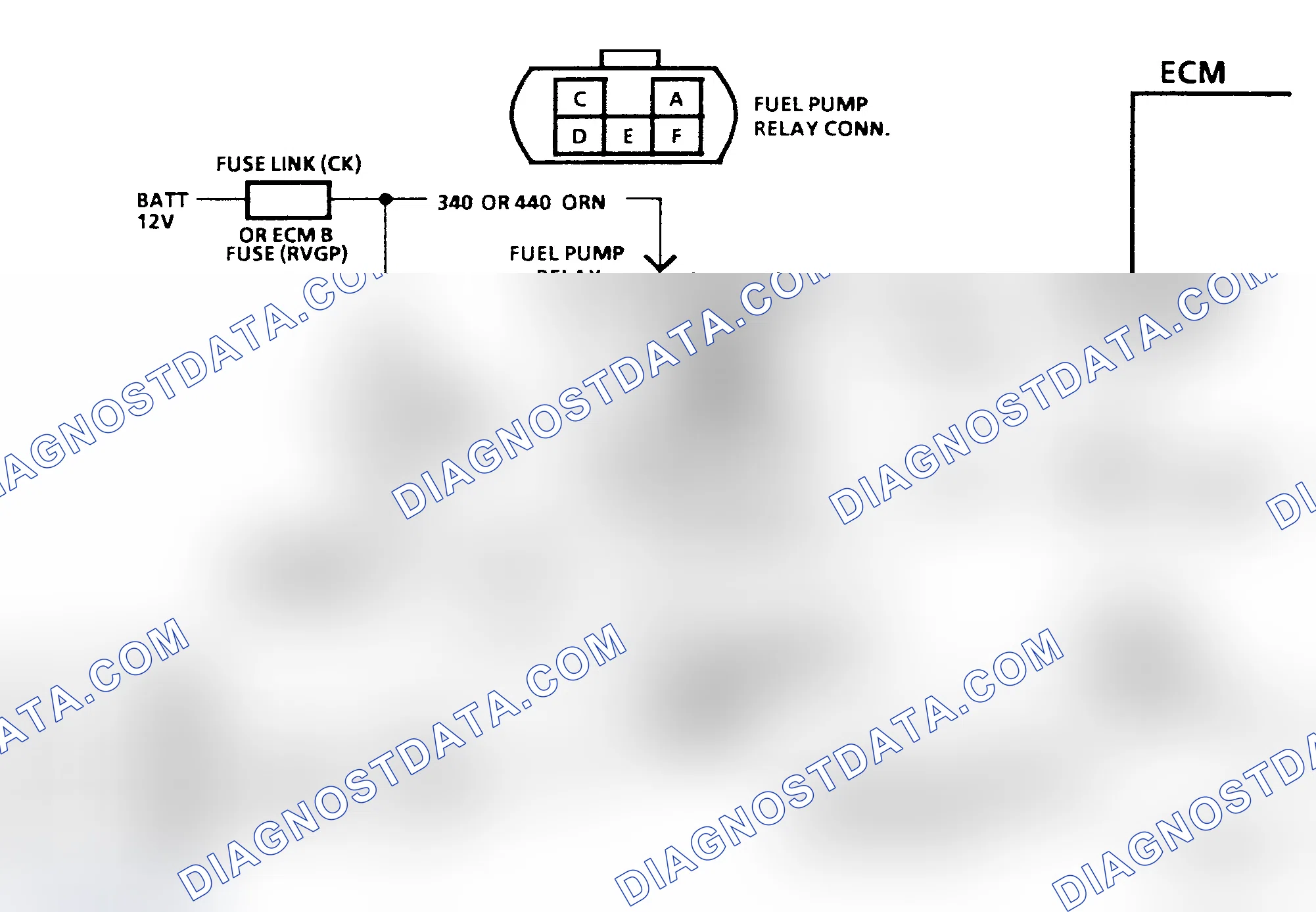 Scheme 39: Chart A5, Fuel Pump Relay ("C/K", "G" & "P" Series) Schematic