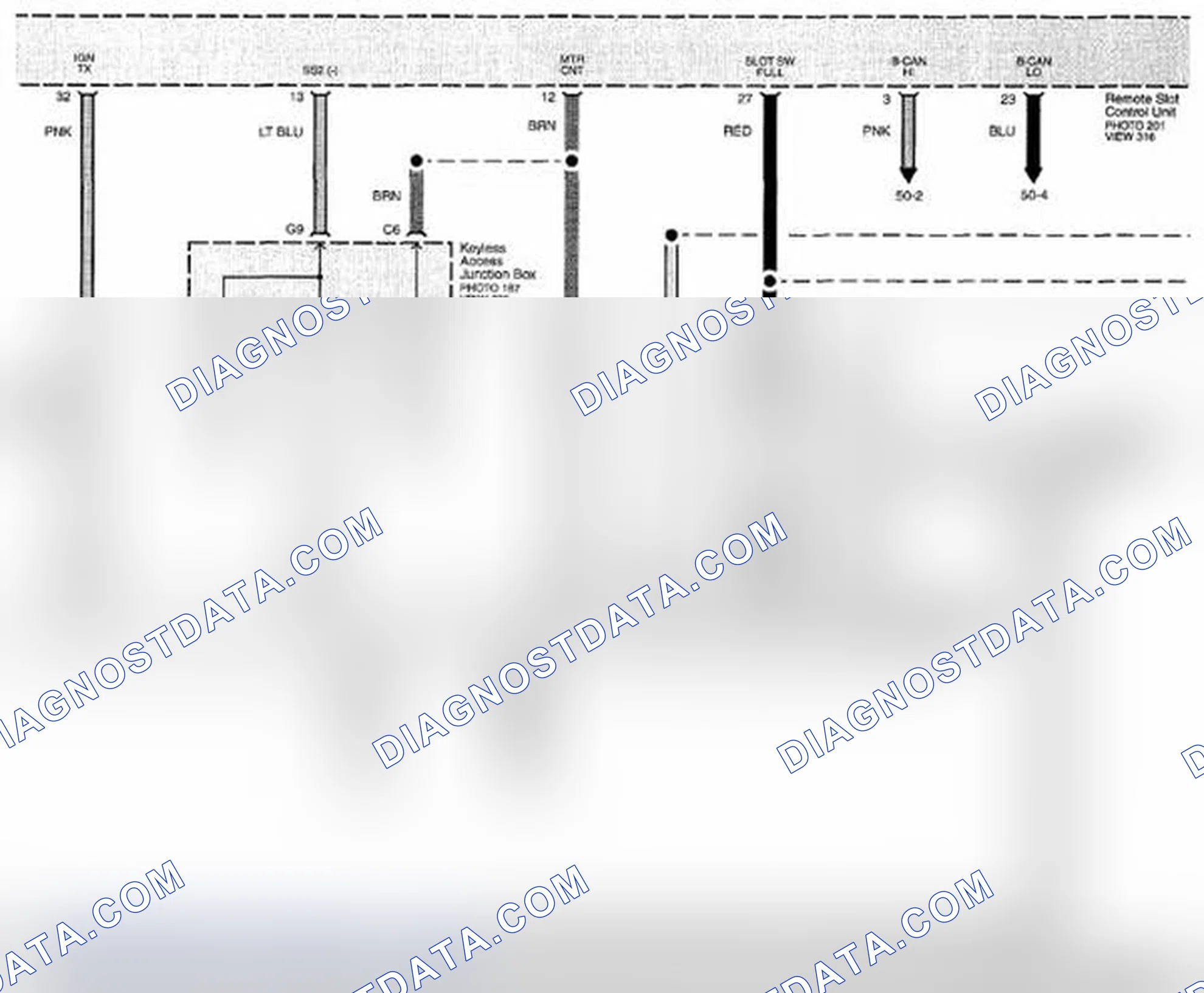 Scheme 198: Starting System Circuit Diagram - A/T: Keyless Access (Page 21-11)