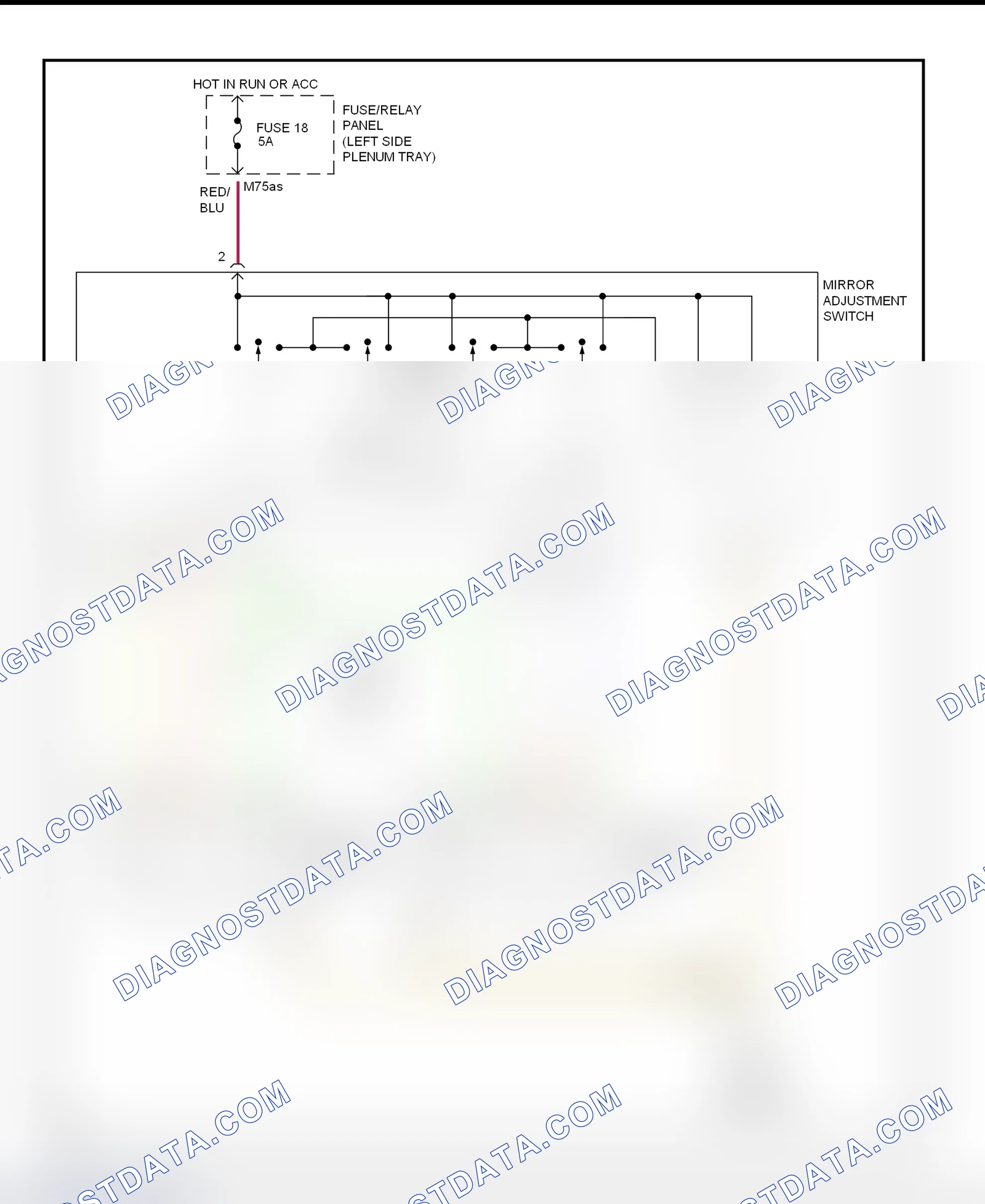 Scheme 2: Power Mirrors System Wiring Diagram