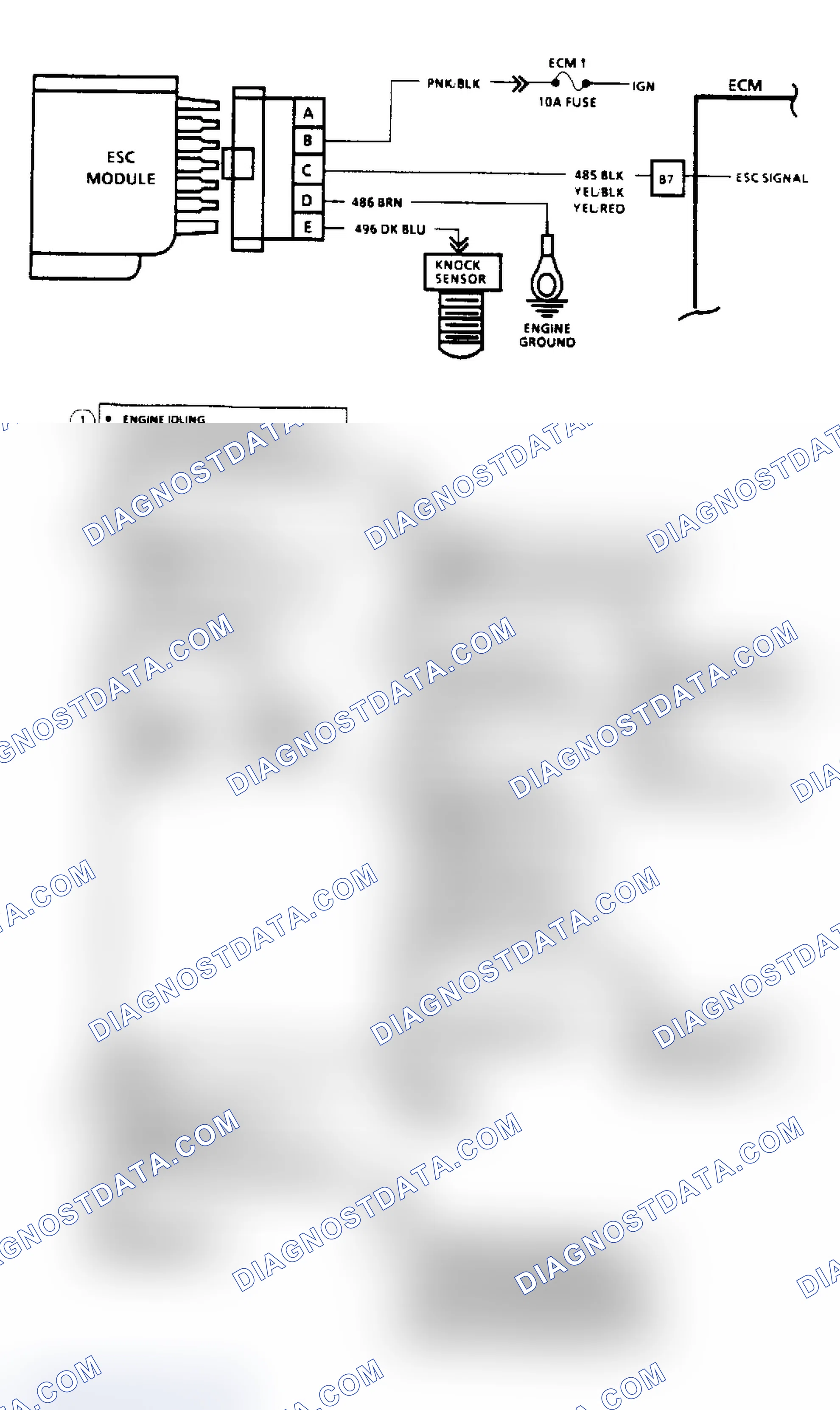 Scheme 74: Code 43: ESC Control Signal Voltage Low (Except 2.5L)