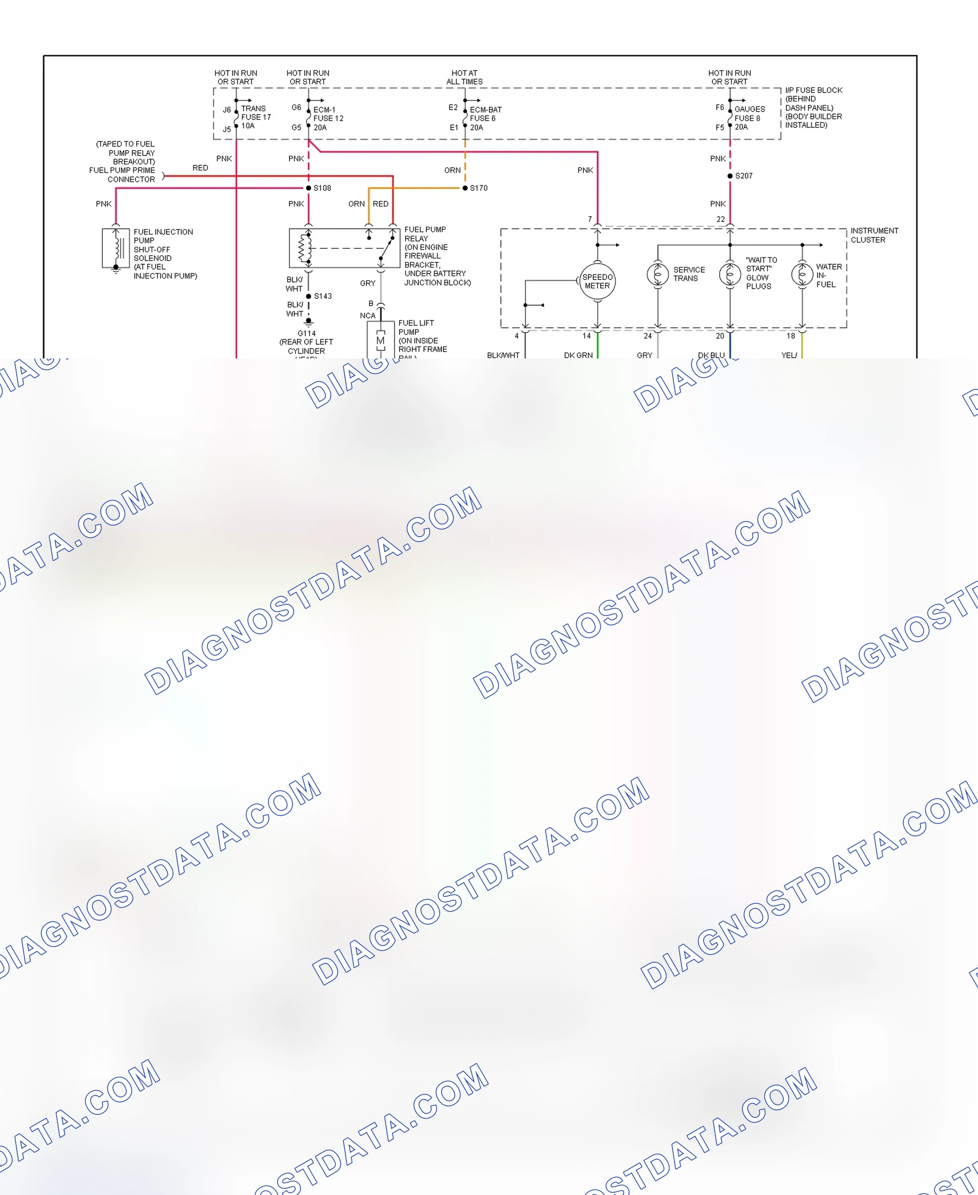 Scheme 100: PCM Wiring Diagram (Forward Control - Commercial Chassis - 6.5L VIN Y - 2 Of 3)