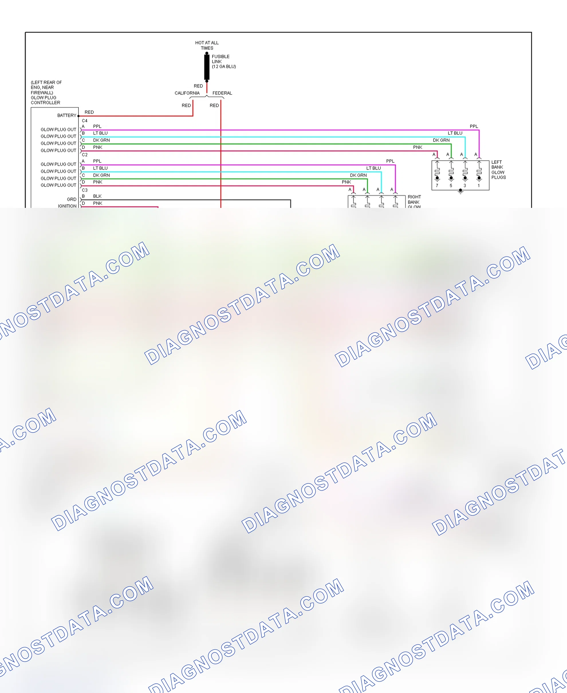 Scheme 98: PCM Wiring Diagram (Forward Control - Commercial Chassis - 6.5L VIN F - 4 Of 4)