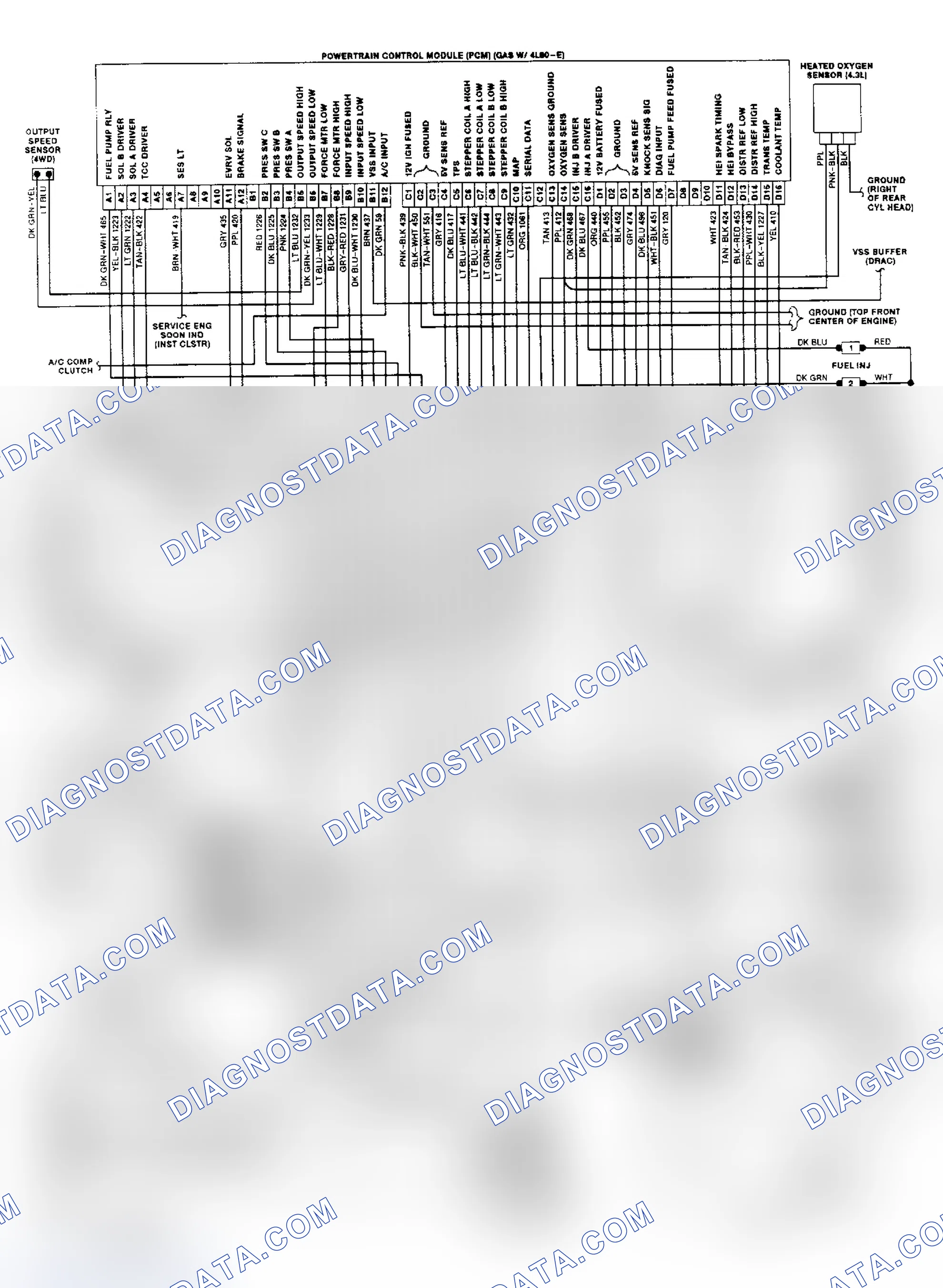 Scheme 9: Wiring Diagram ("C" & "K" Series 4.3L, 5.7L & 7.4L W/4L80-E Trans.)