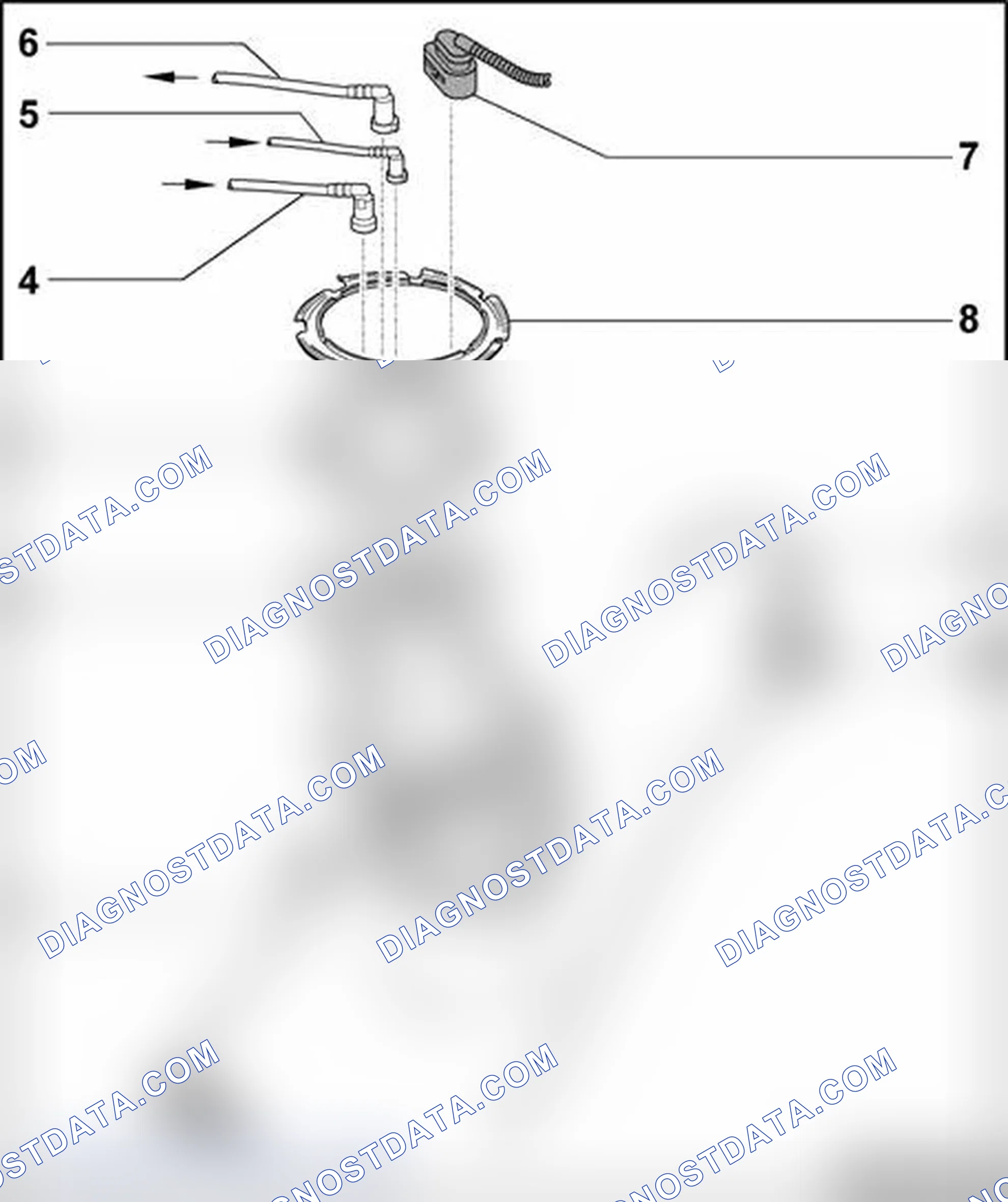 Scheme 219: Fuel delivery unit and Fuel level sensor, assembly overview