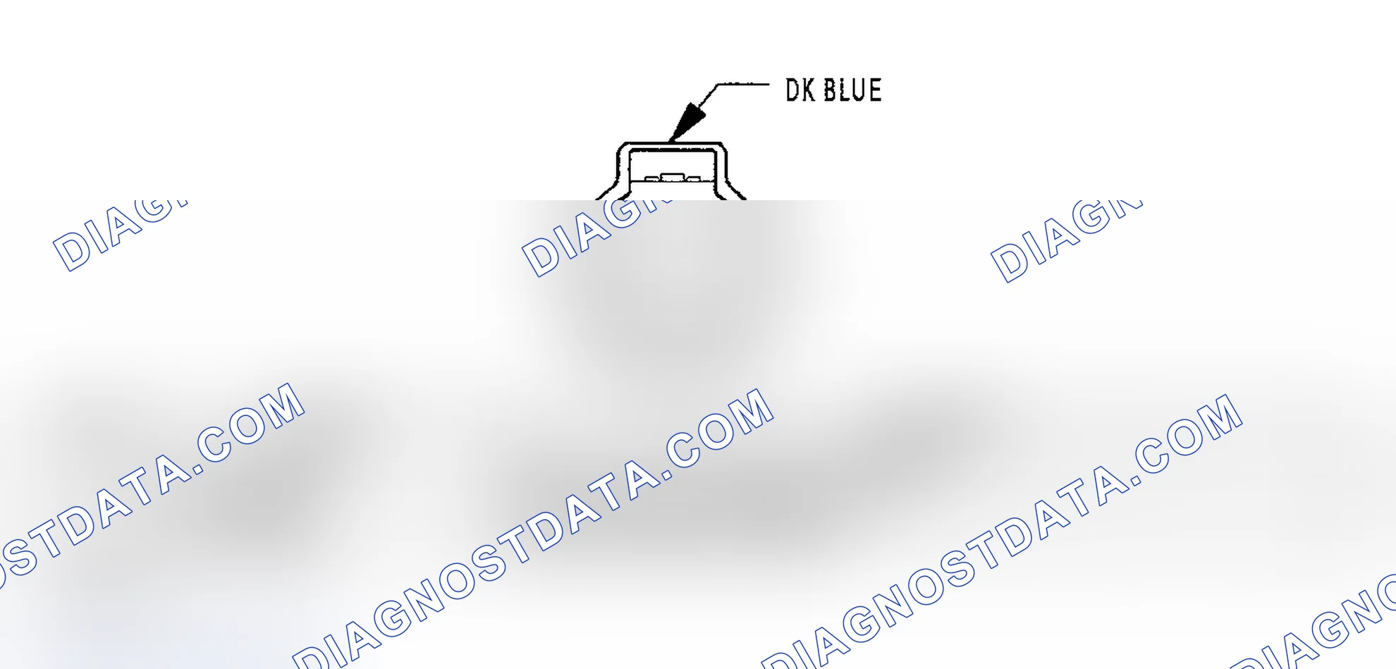Scheme 364: OUTPUT SPEED SENSOR HARNESS CONNECTOR END VIEW