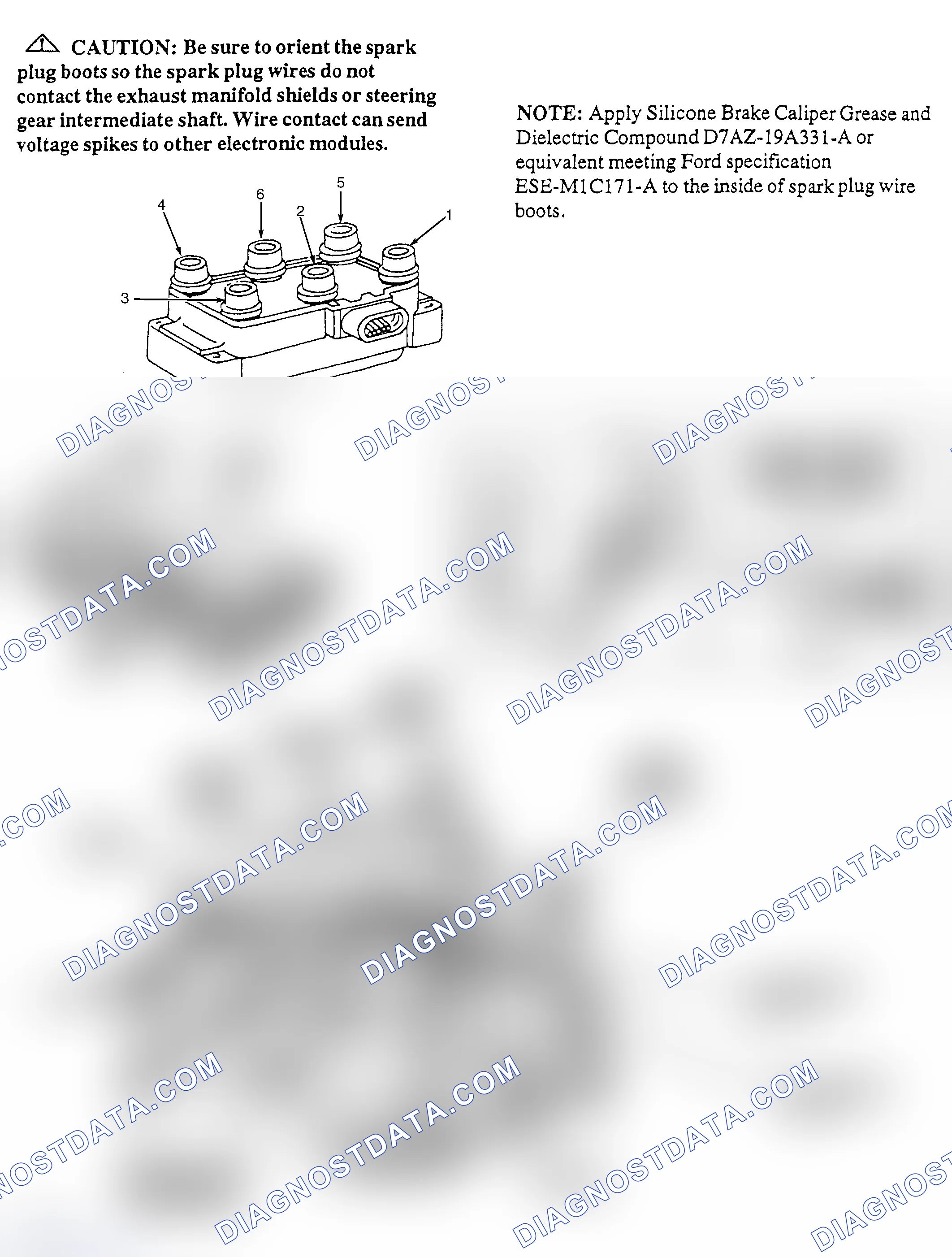 Scheme 13: 4.0L Spark Plug Wire Routing