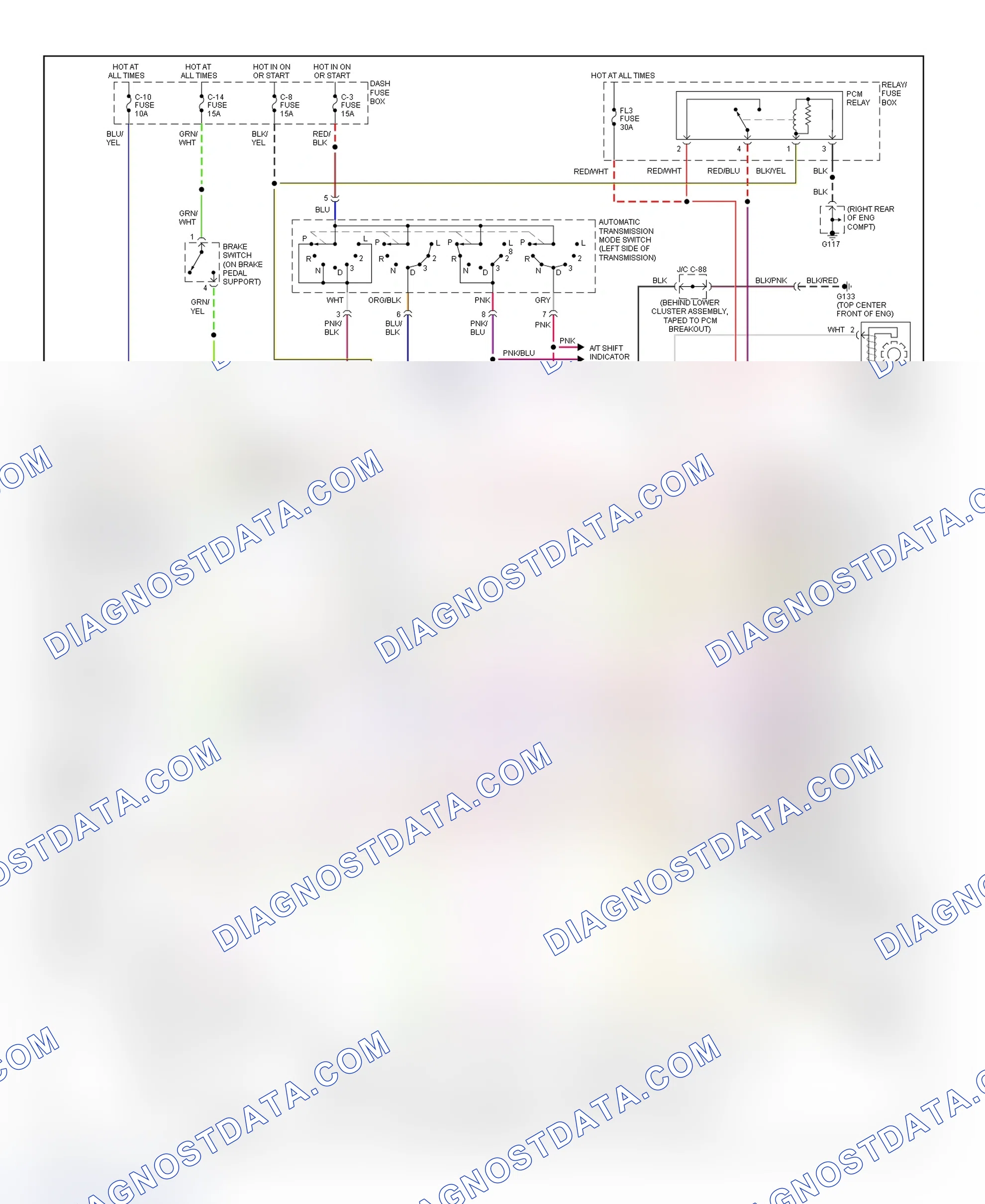 Scheme 45: Transmission Wiring Diagram (1997 Trooper)
