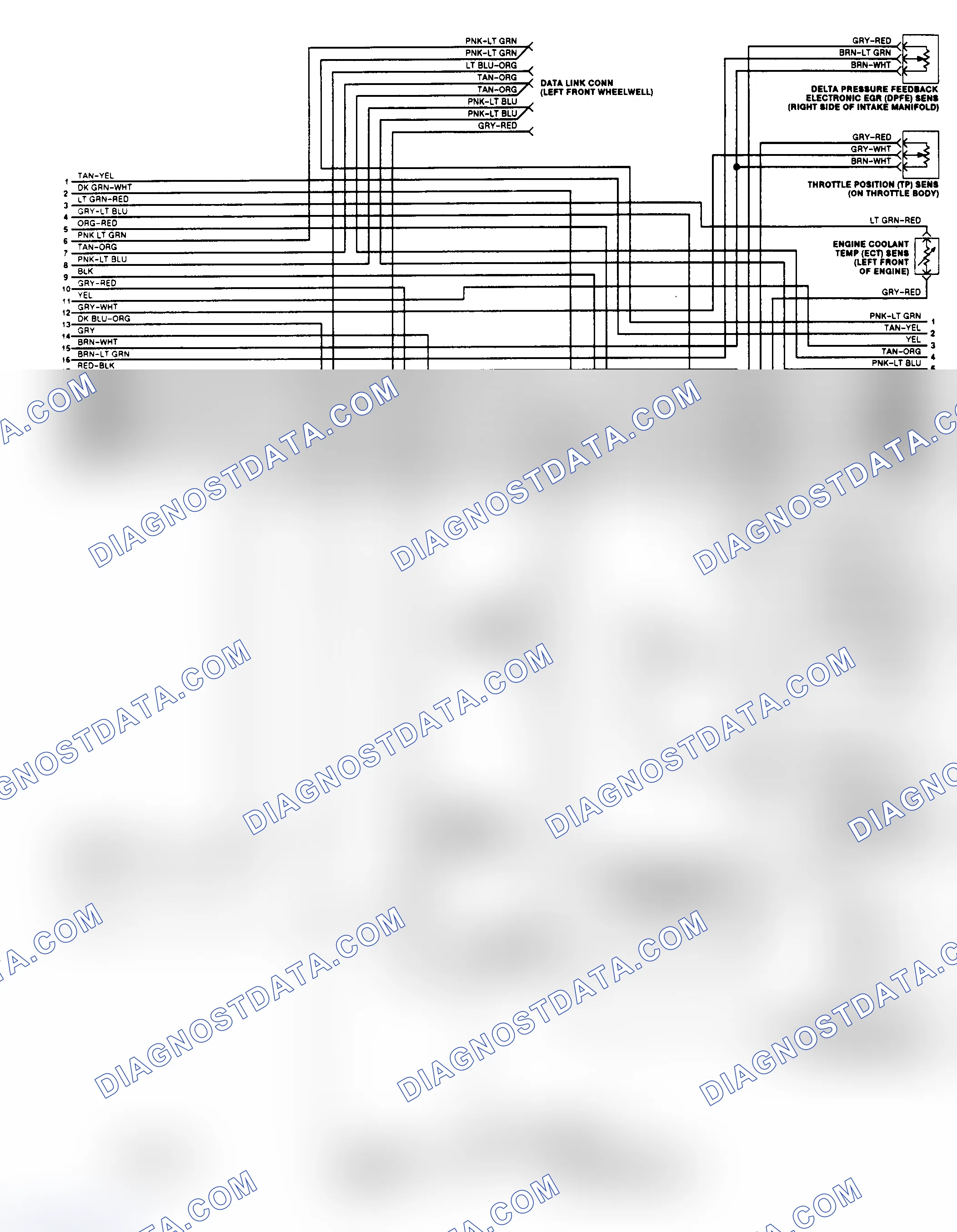 Scheme 157: EEC-IV Wiring Diagram (Town Car 4.6L - 2 of 3)