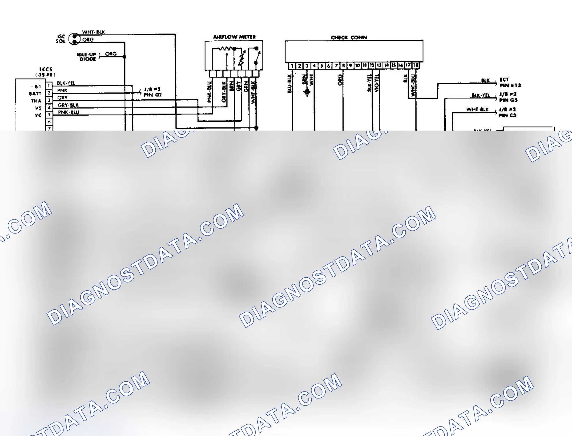 Scheme 55: EFI/TCCS Wiring Diagram (Celica - W/3S-FE Engine)