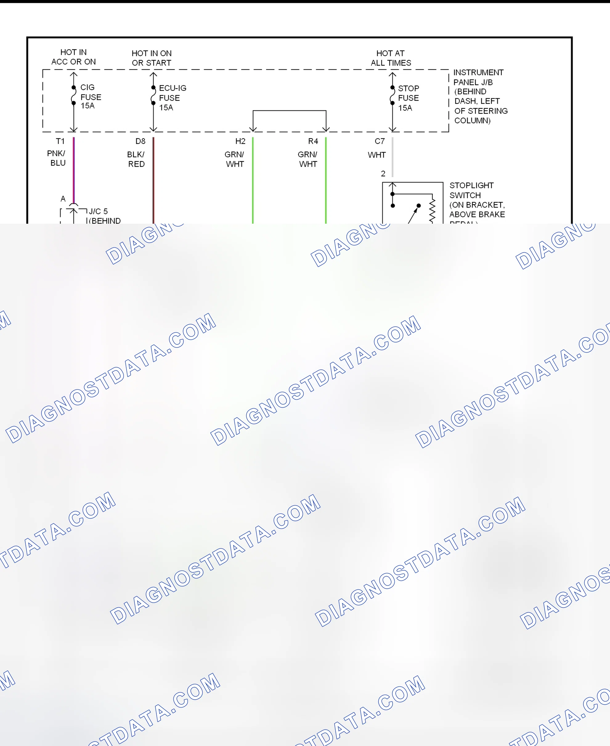Scheme 297: Shift Interlock System Wiring Diagram (2001 - Toyota Camry 2.2L CNG)
