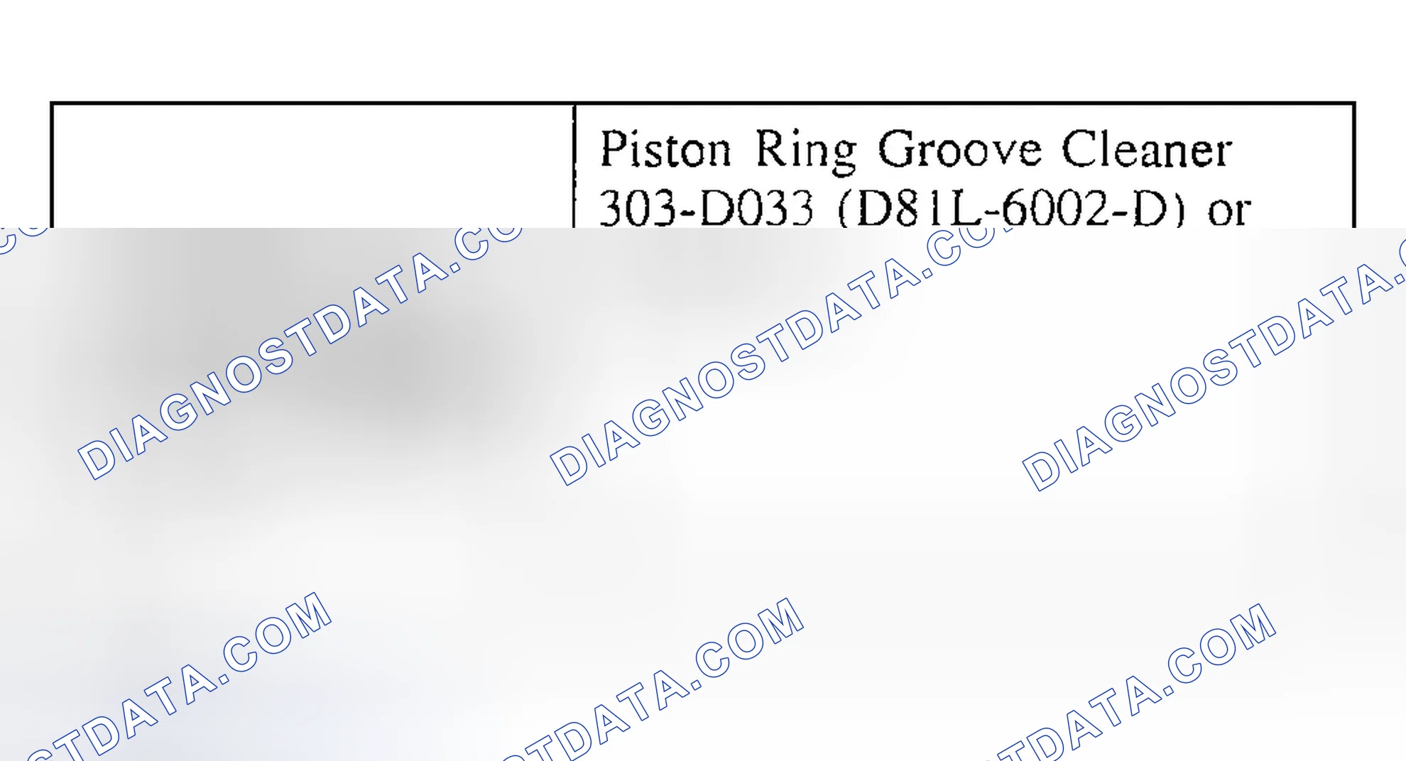 Scheme 42: PISTON - INSPECTION