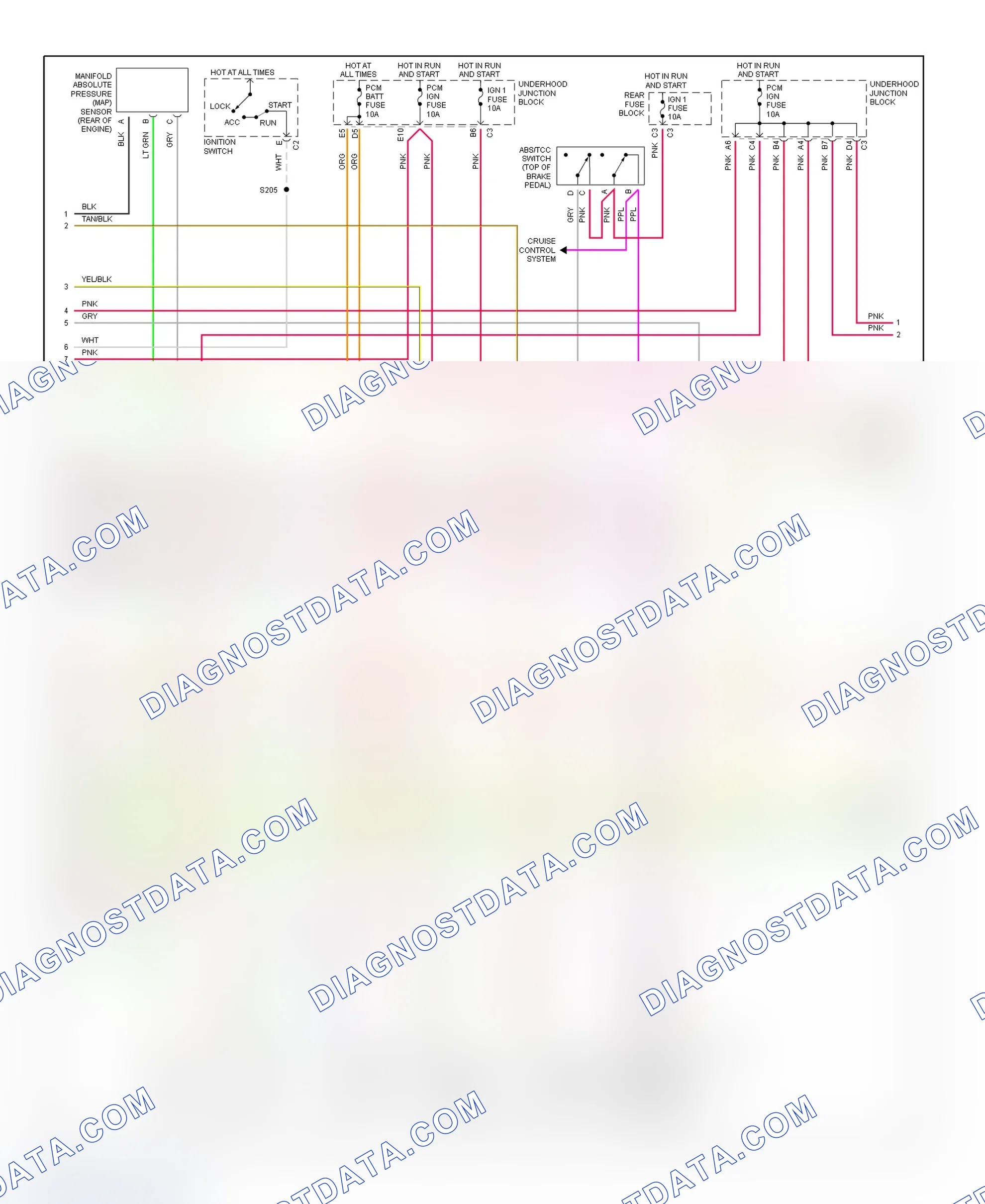 Scheme 173: PCM Wiring Diagram (Seville - 4.6L - 2 Of 4)