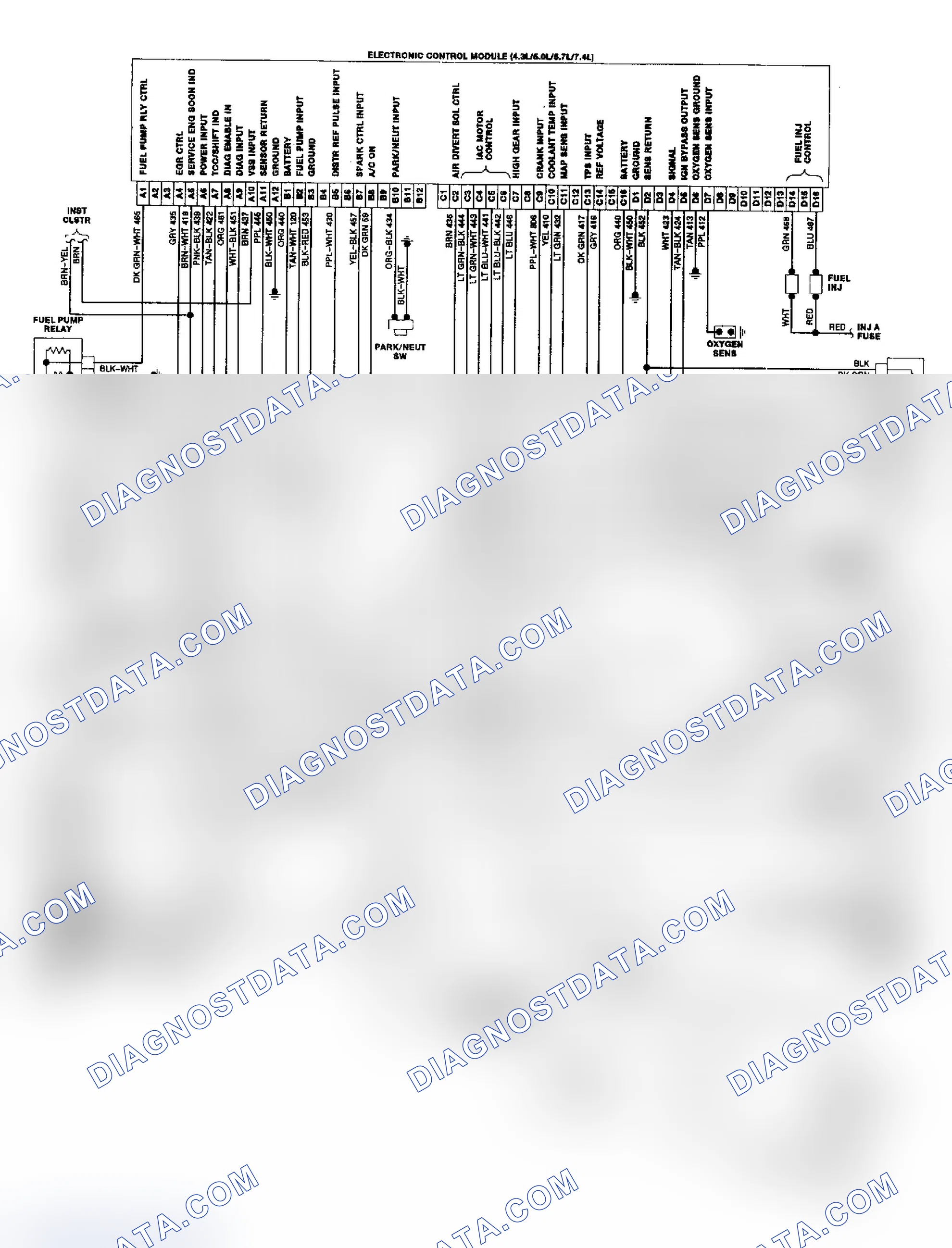 Scheme 17: "C" & "K" Series 4.3L, 5.0L, 5.7L & 7.4L TBI/CCC Wiring Diagram