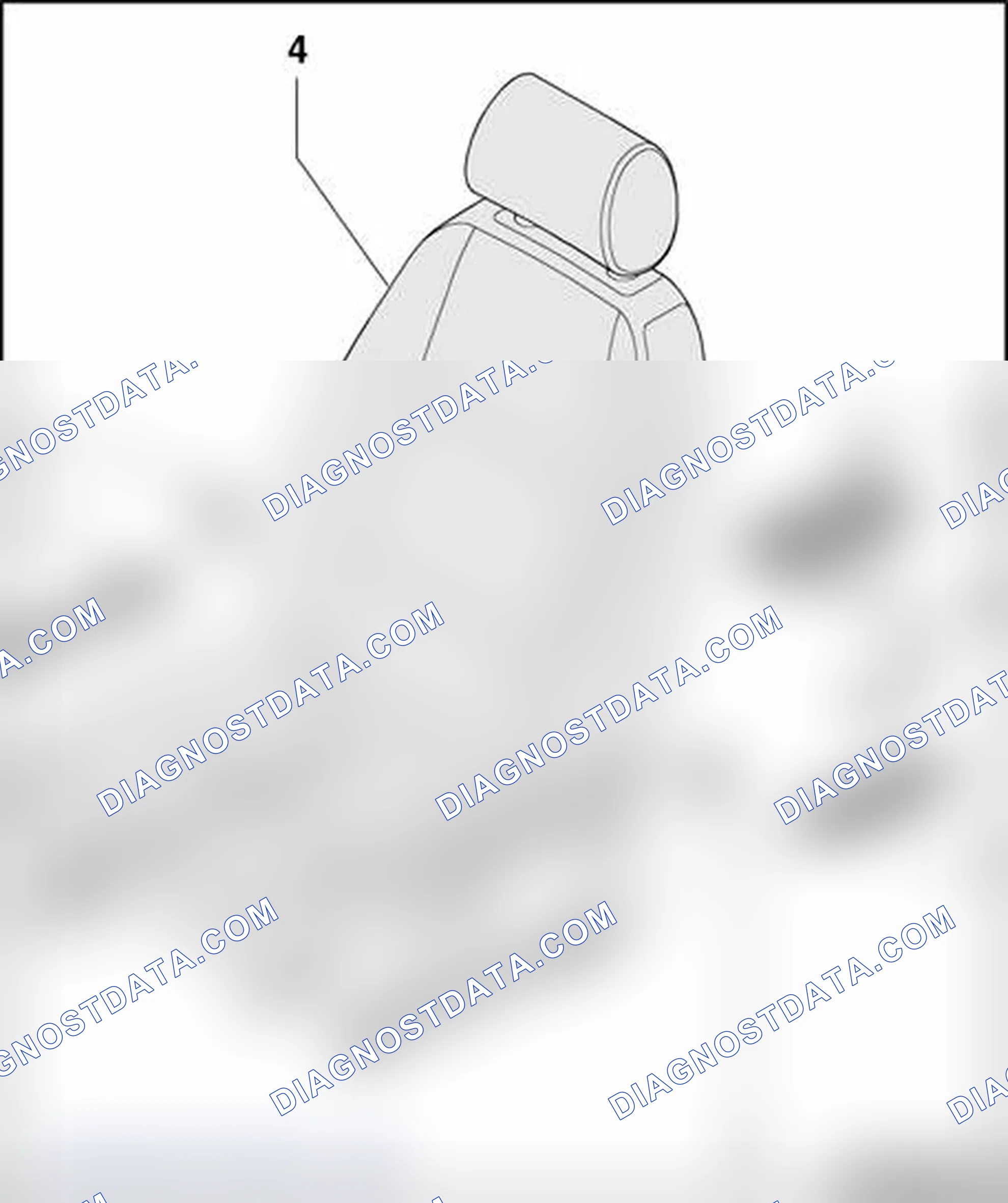 Scheme 223: Removing and installing rear rail cover for front seat