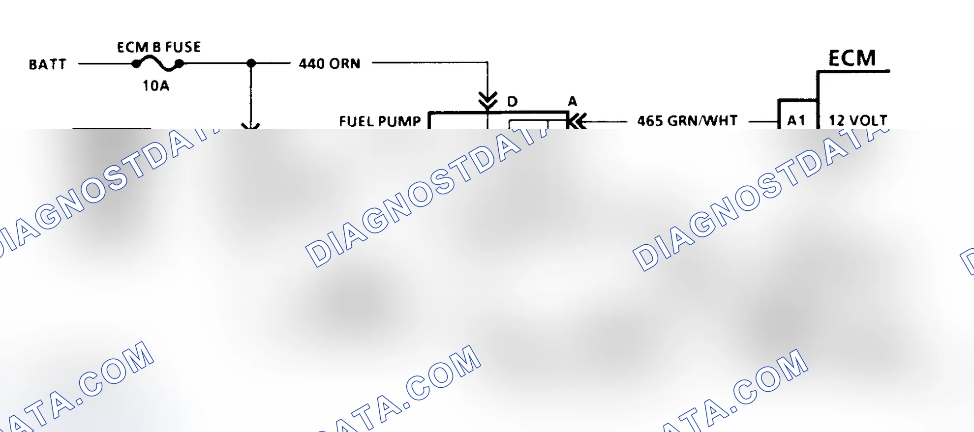 Scheme 162: Code 54 Schematic (Astro, Safari, S & T Series) Fuel Pump Circuit