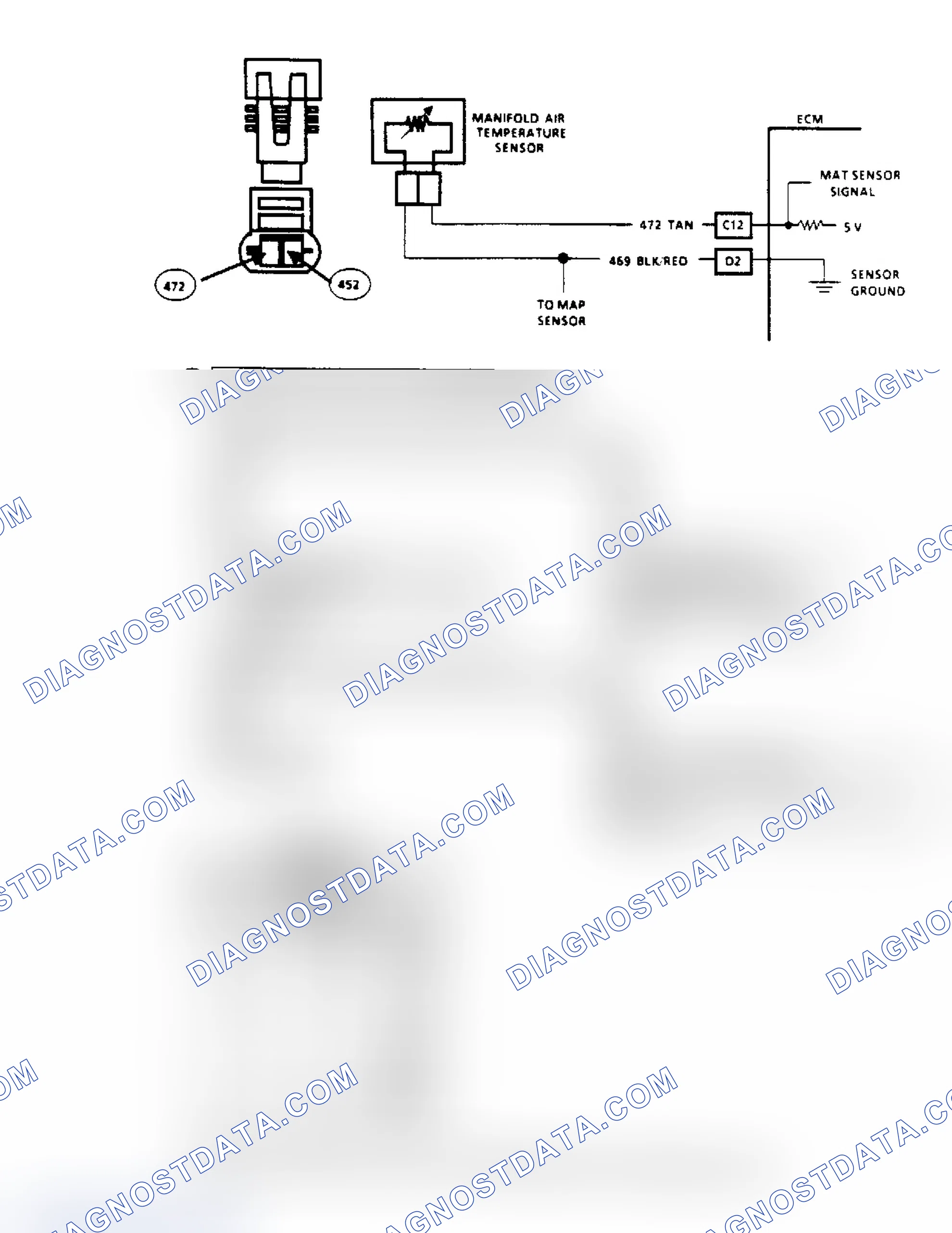 Scheme 118: Code 25 - MAT Sensor (High Temperature Indicated) (2.5L) ("SCAN" Diagnostics)