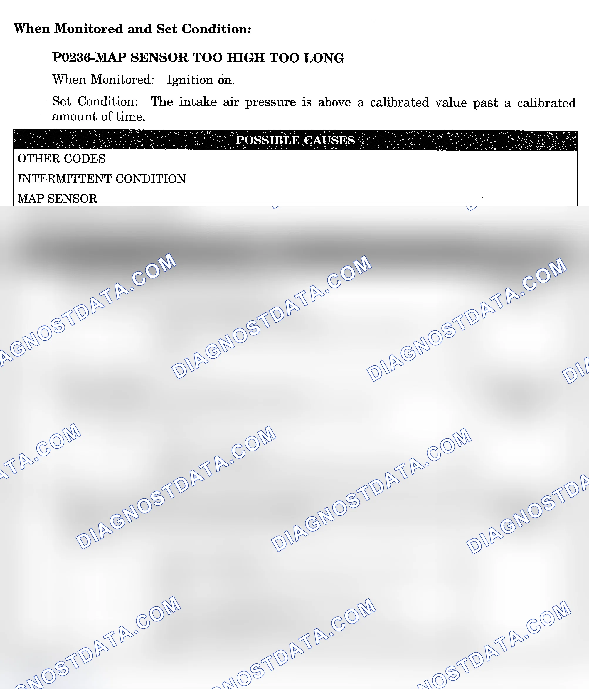 Scheme 860: DTC P0236: MAP SENSOR TOO HIGH TOO LONG