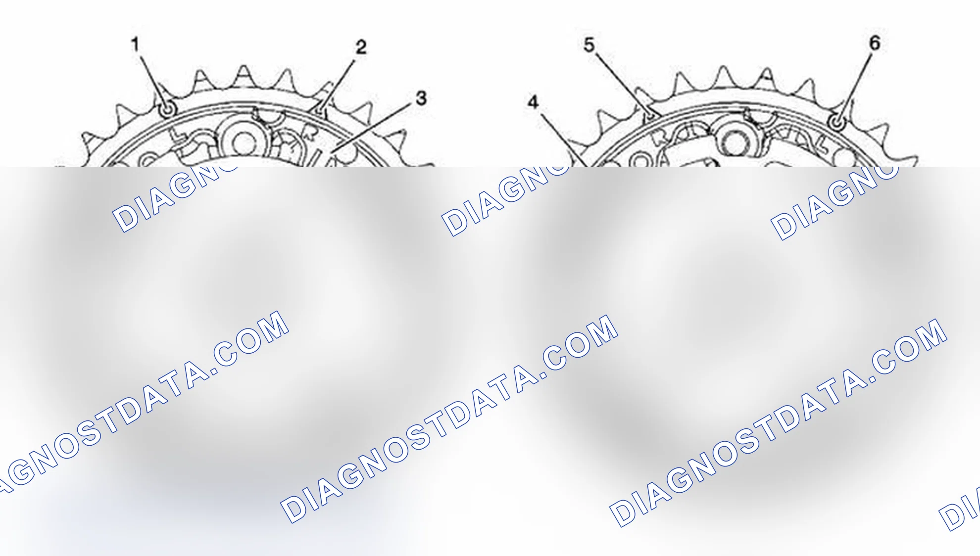Scheme 54: Camshaft Timing Drive Chain Alignment Diagram (W/Primary Inverted Tooth (IT) Chain)