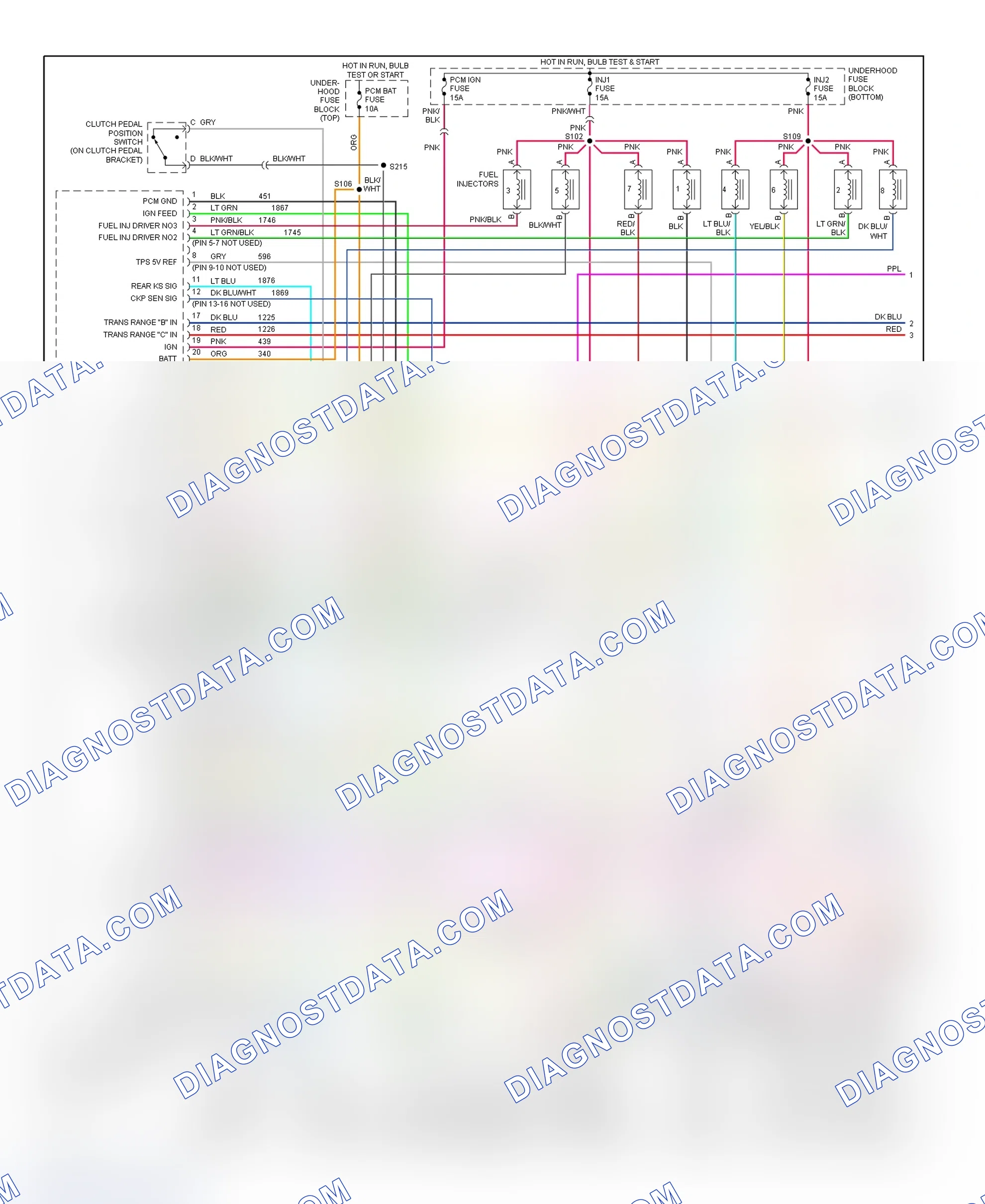 Scheme 29: PCM Wiring Diagram (Camaro & Firebird - 5.7L - 1 Of 4)