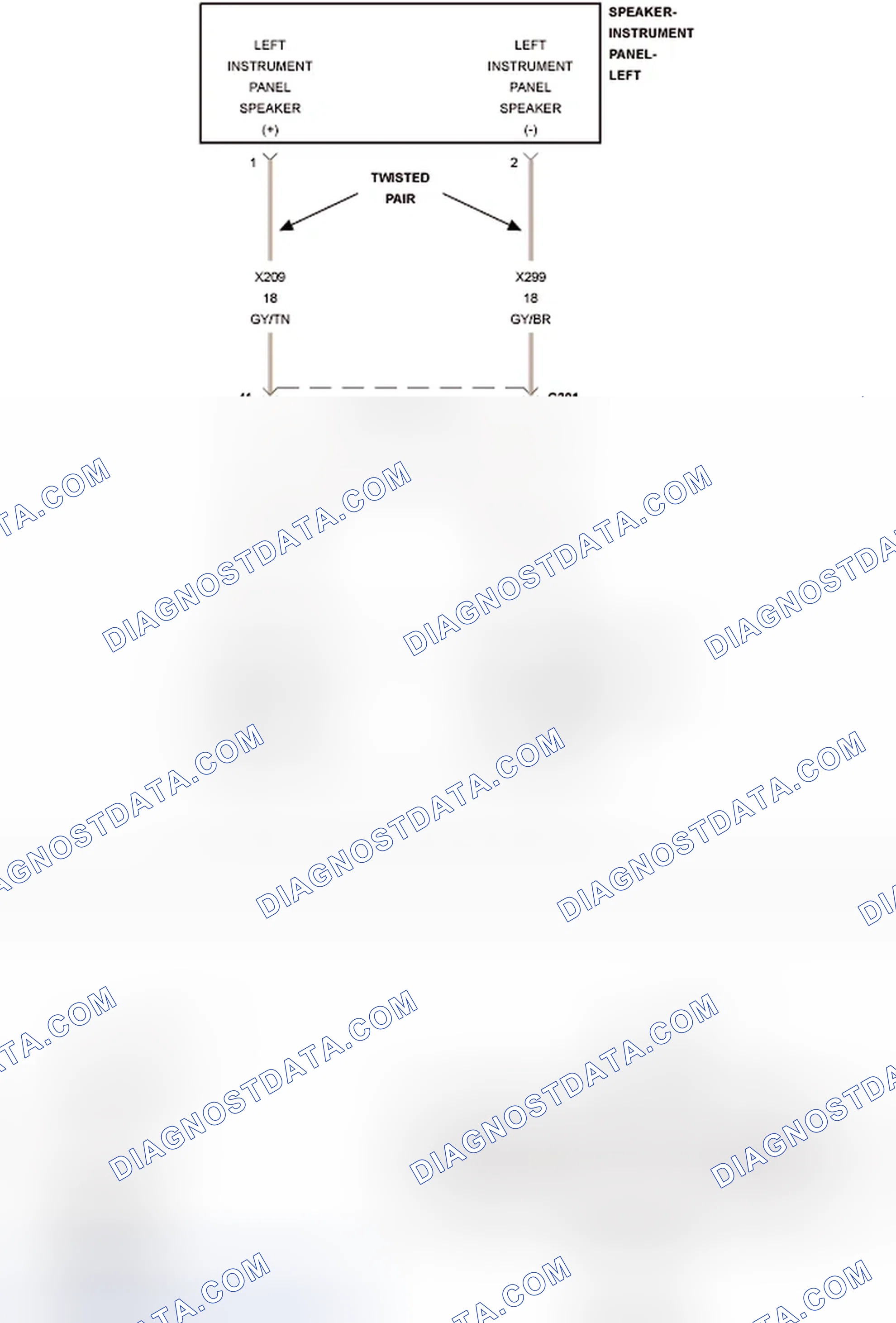 Scheme 29: B1461-CHANNEL 1 AUDIO SPEAKER OUTPUT CIRCUIT LOW