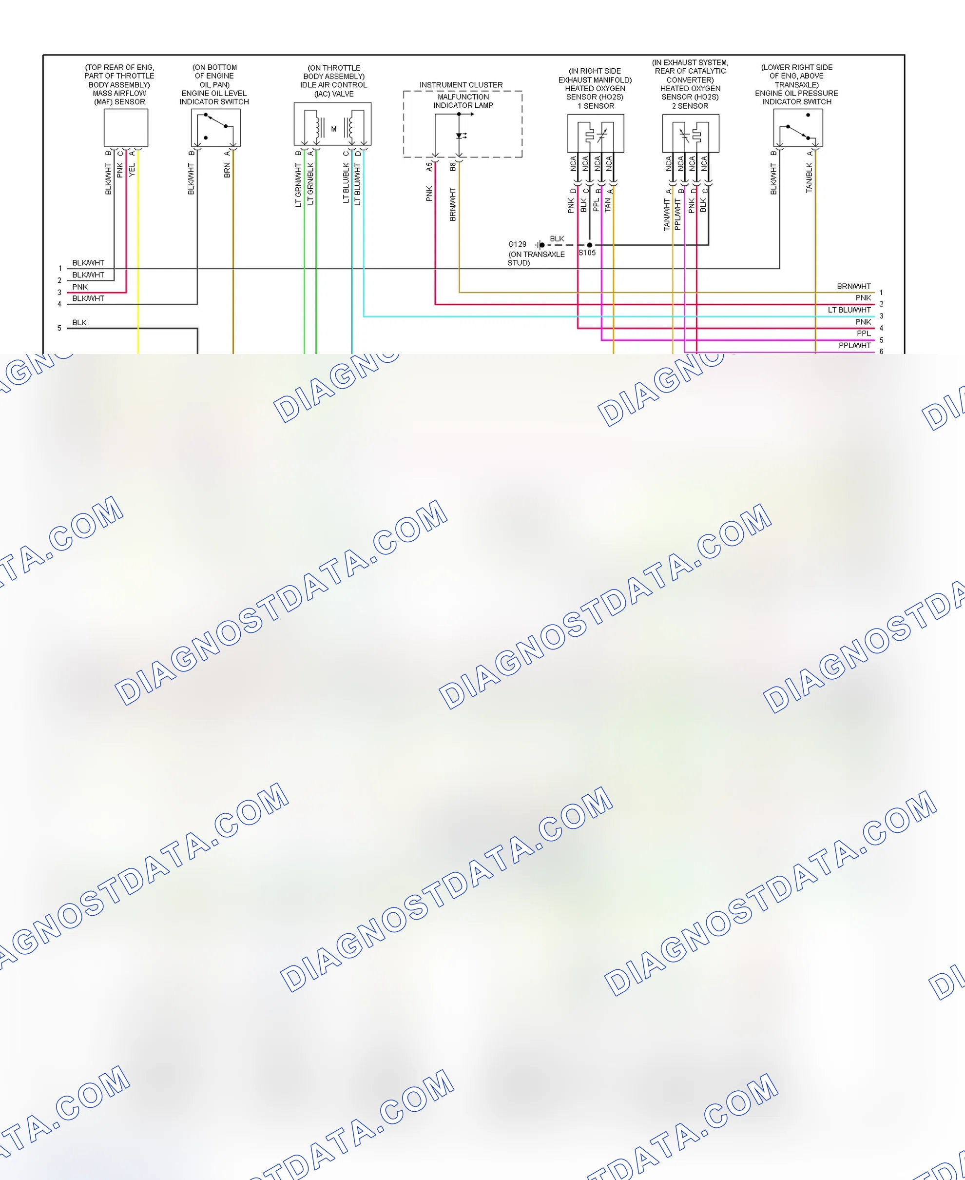 Scheme 128: PCM Wiring Diagram (Intrigue - 3.8L - 3 Of 4)
