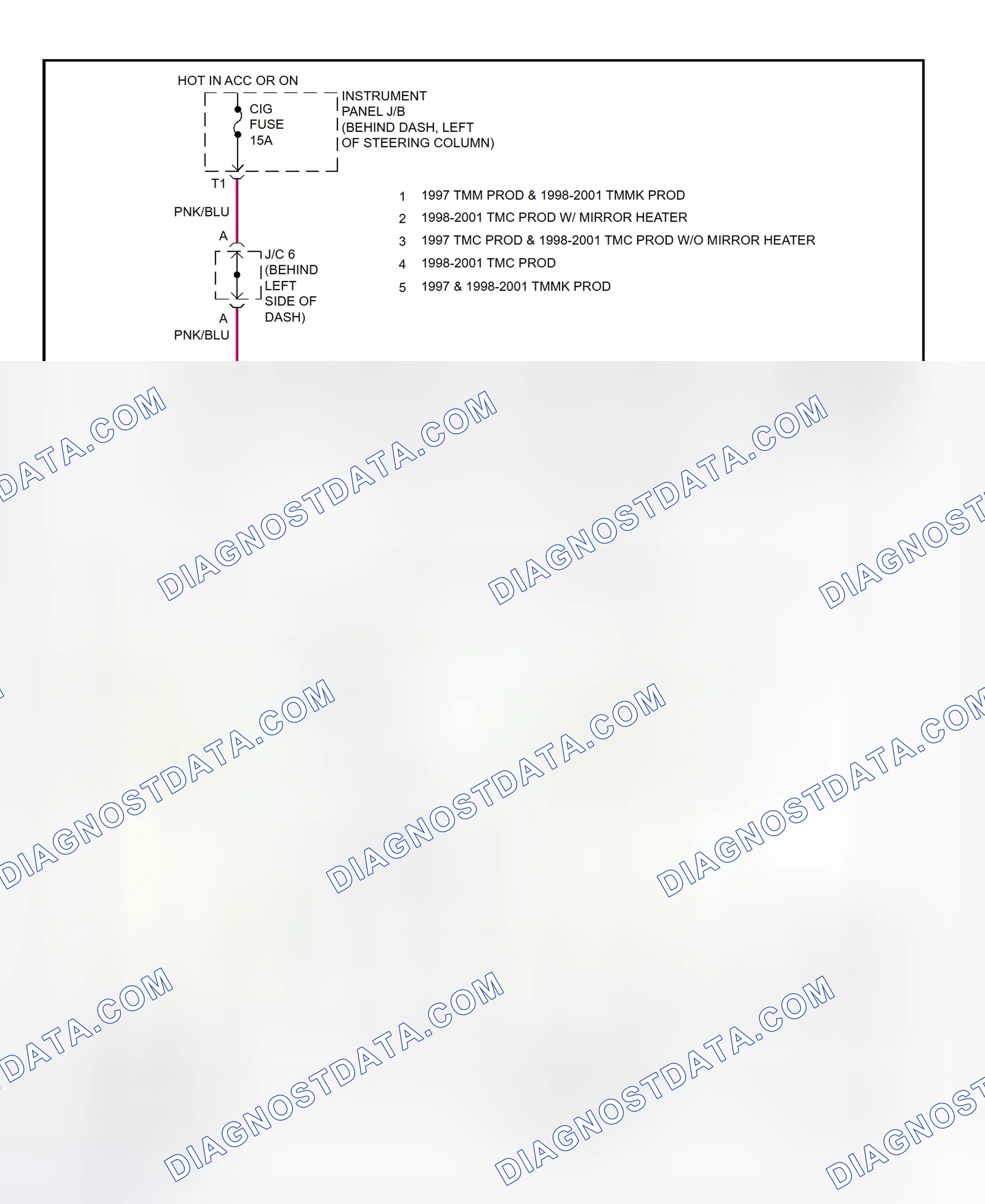Scheme 29: Power Mirror System Wiring Diagram (Camry 2.2L & 3.0L)