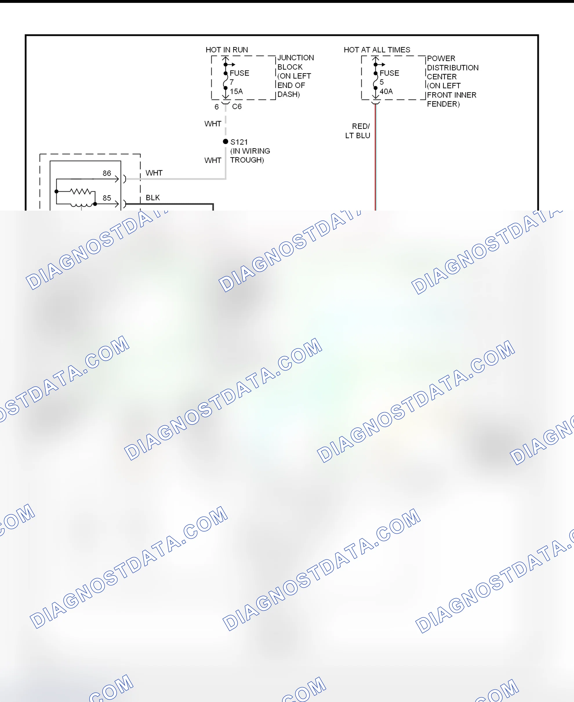 Fig. 18: Heater System Wiring Diagram (Durango)