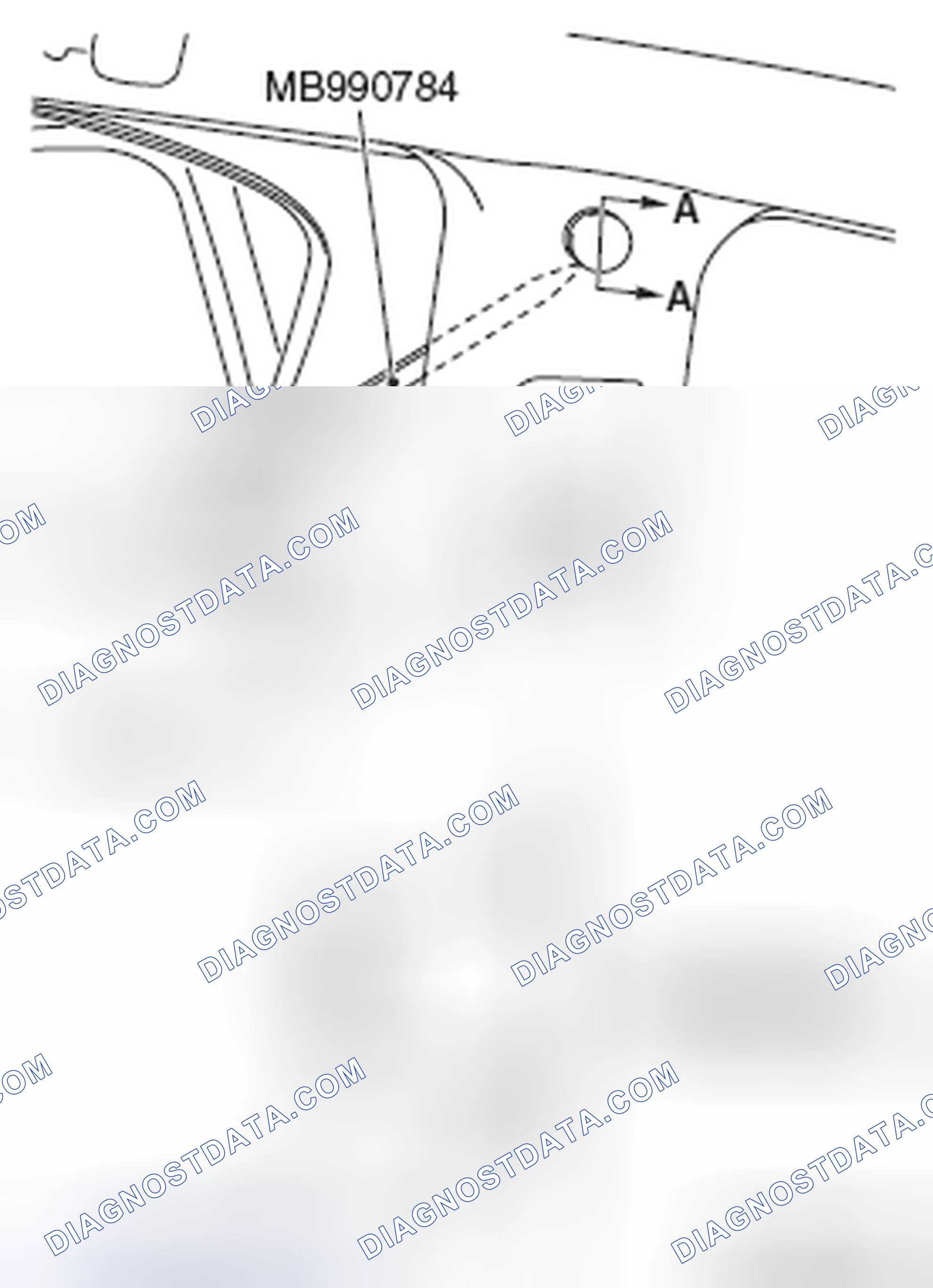 Scheme 10: << A >> CENTER PILLAR TRIM UPPER CAP REMOVAL