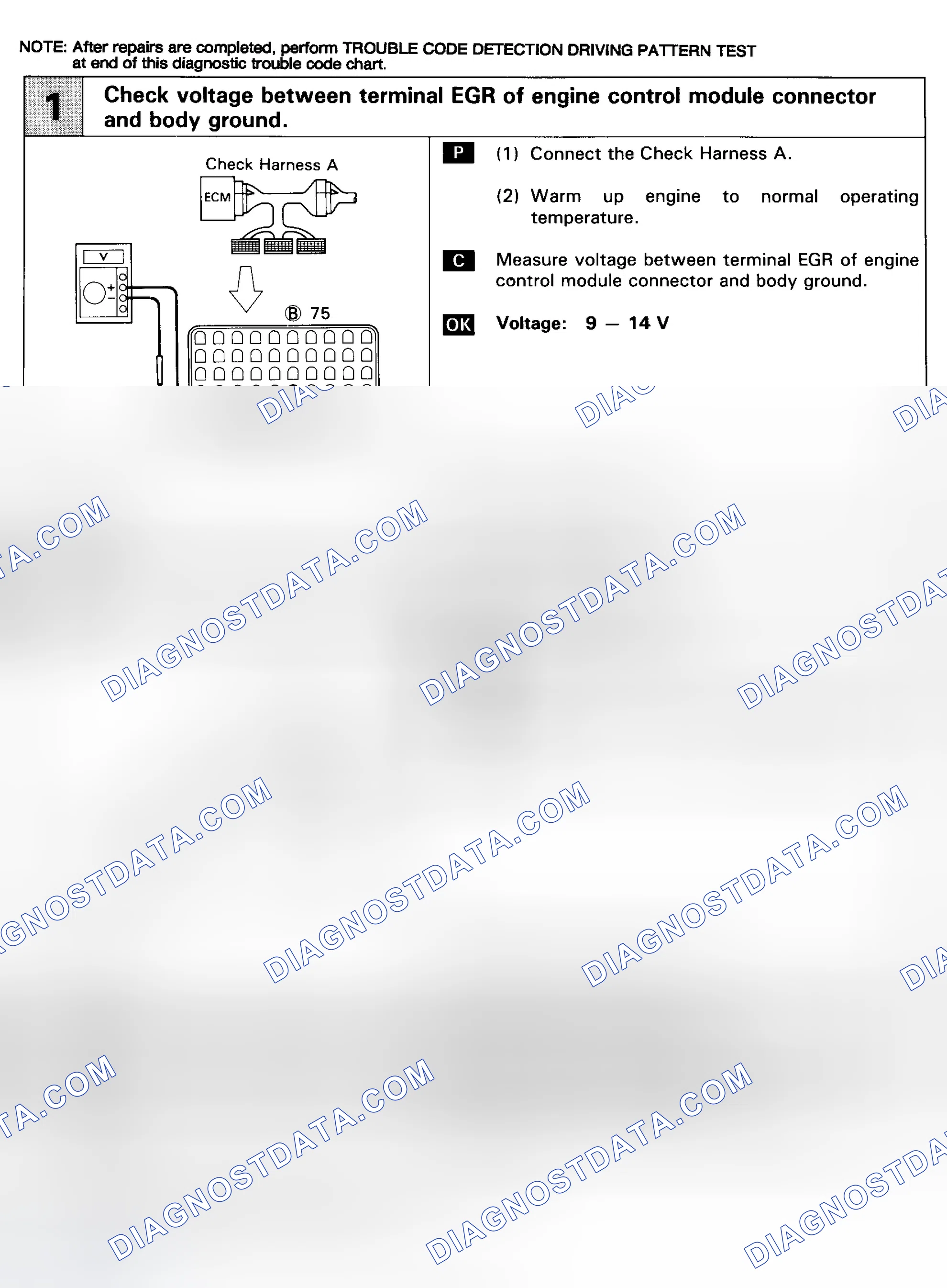 Scheme 58: Code 71 Flow Chart (1 Of 2) EGR System Malfunction