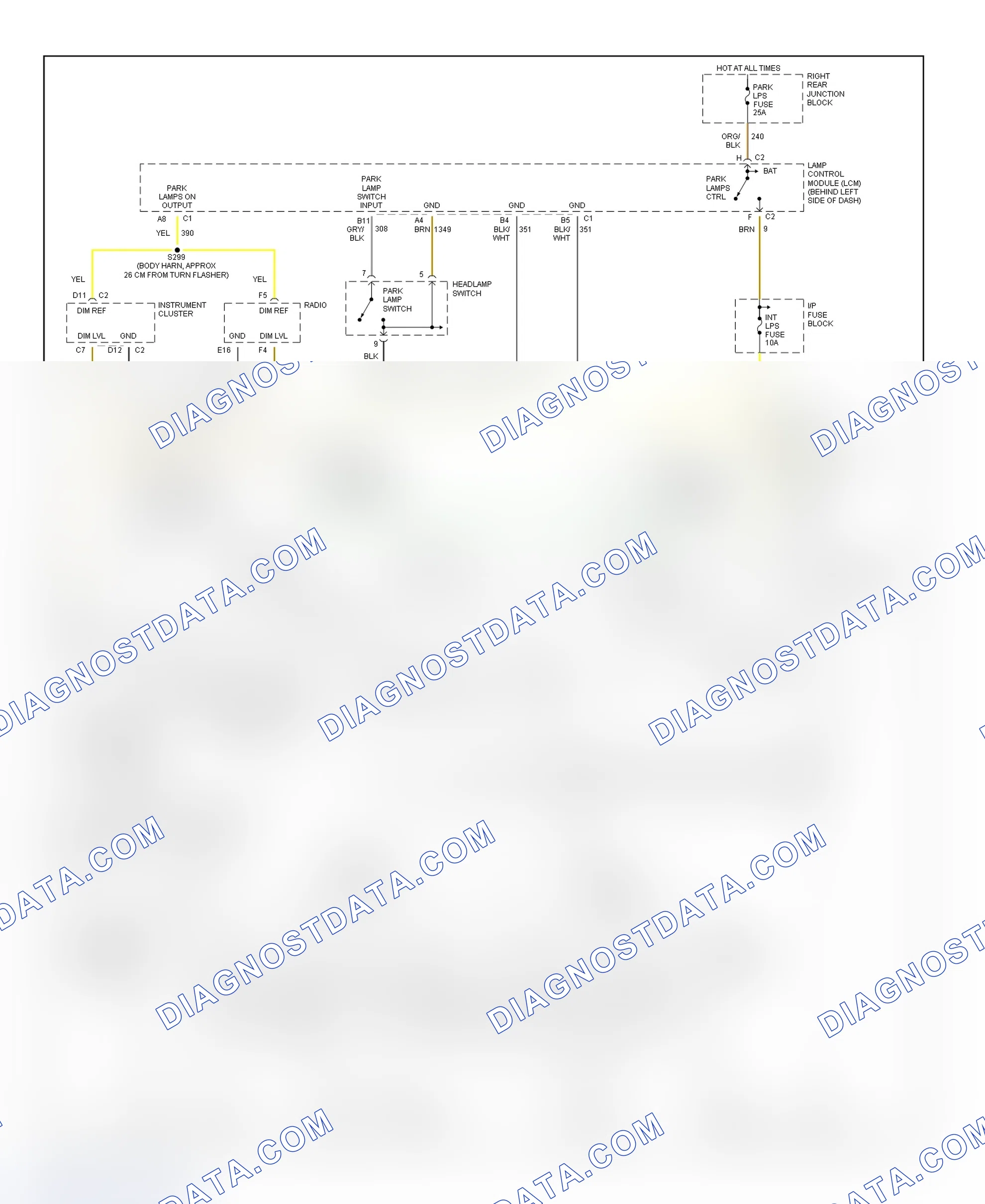 Scheme 9: Illumination/Interior Lights Wiring Diagram (Aurora - 3 Of 3)