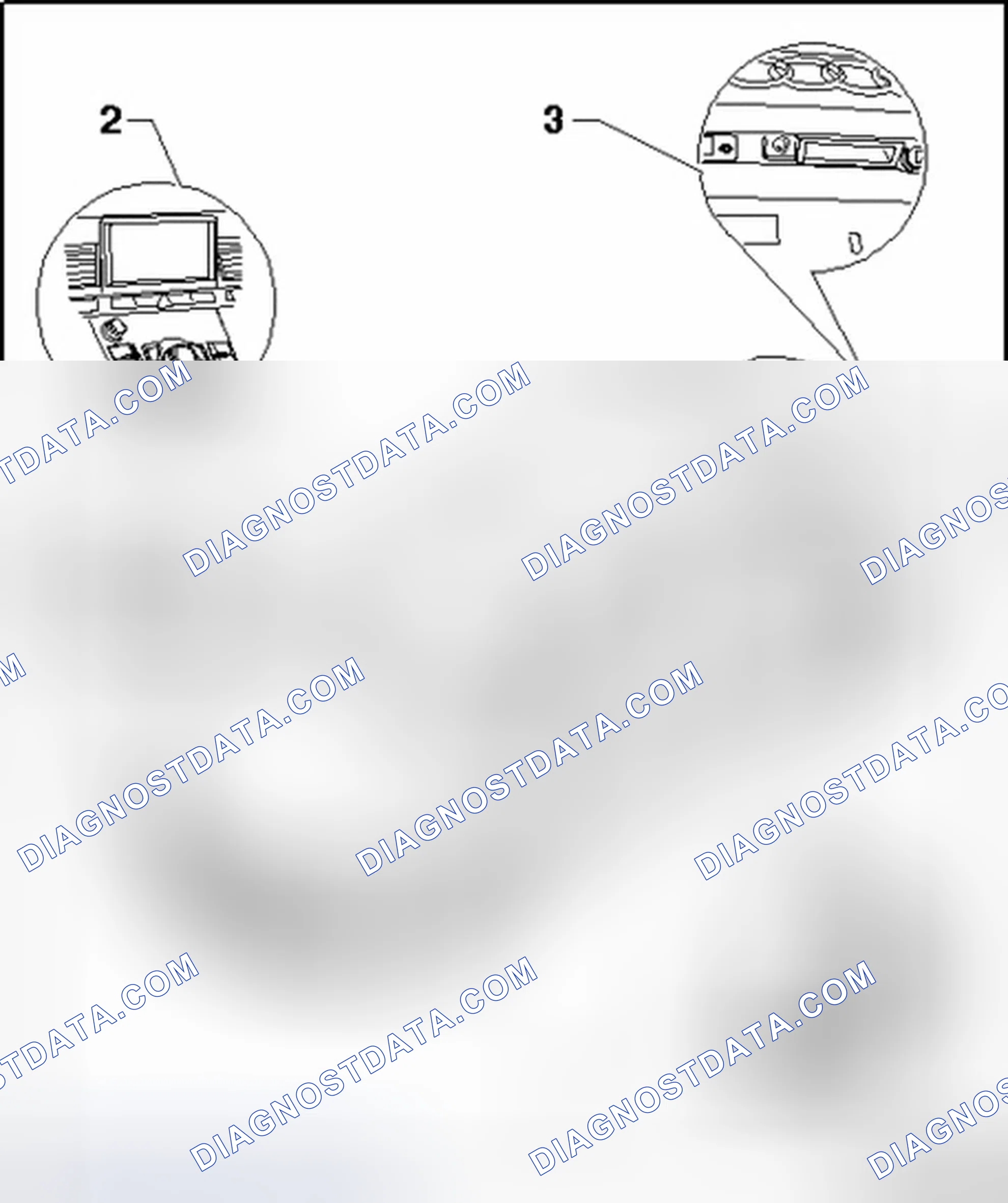 Scheme 60: Rear view camera system component locations, general overview