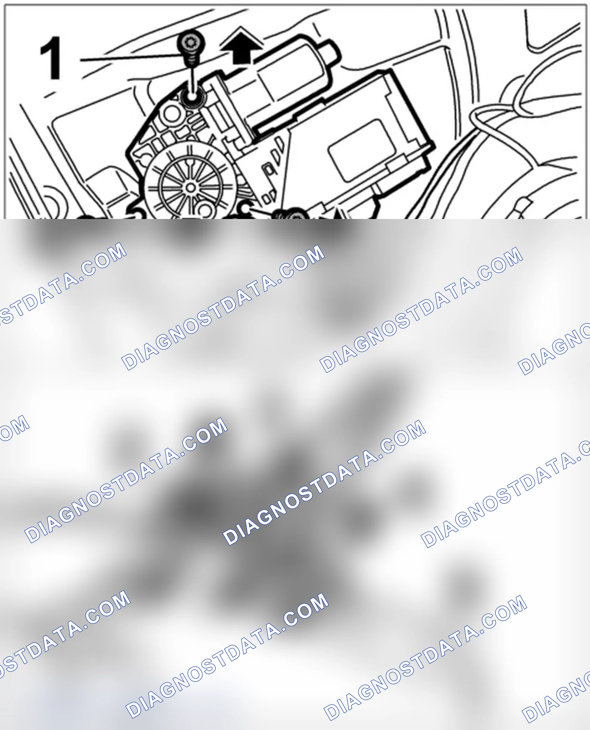 Scheme 68: Removing front power window motor