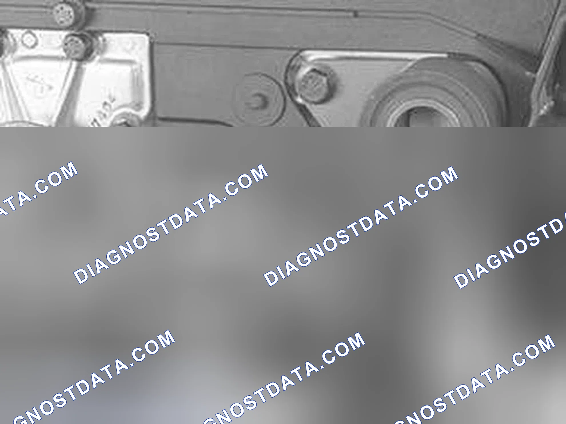 Scheme 402: Removing the belt tensioner and idler pulley