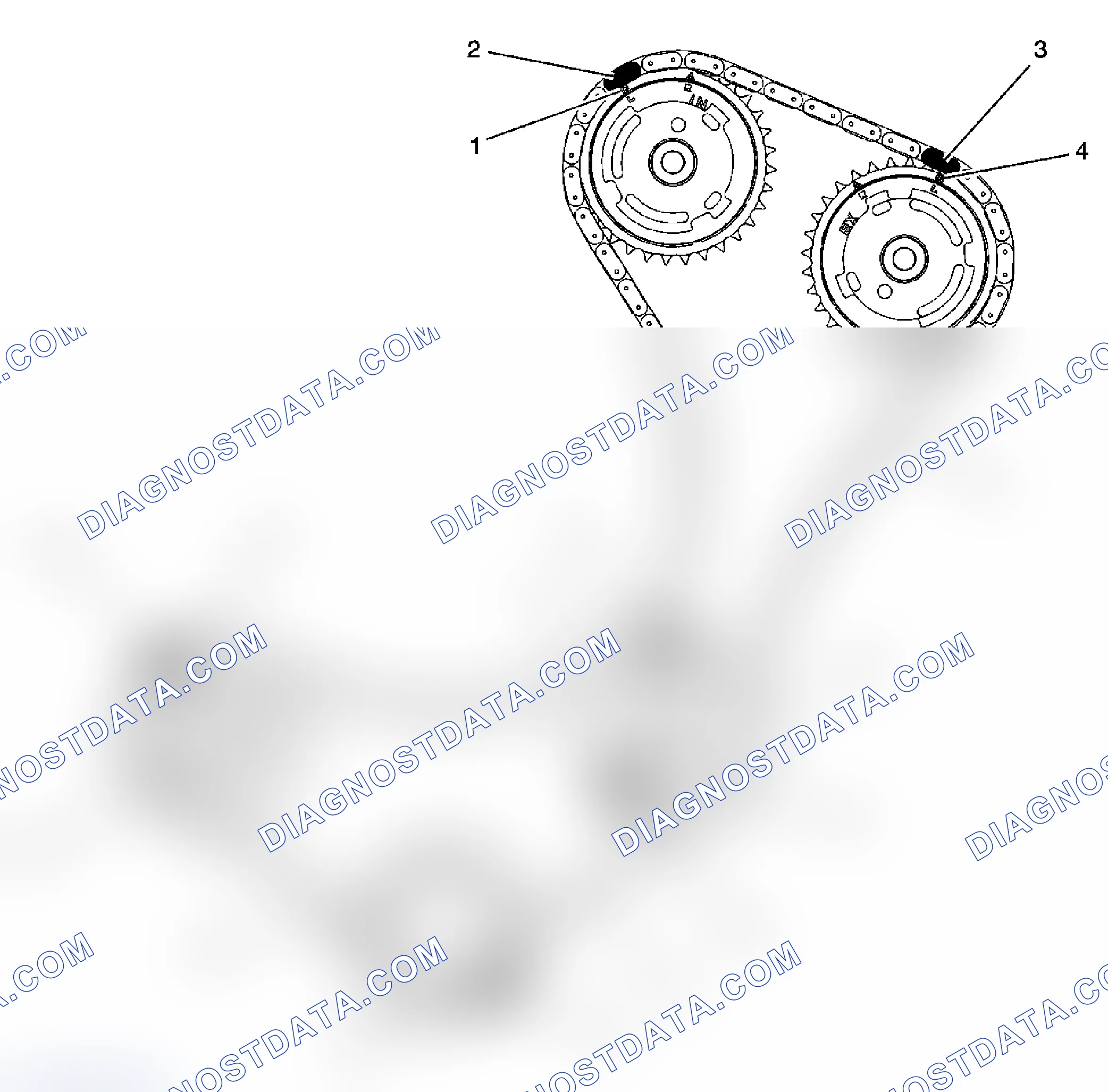 Scheme 97: Camshaft Timing Drive Chain Alignment Diagram